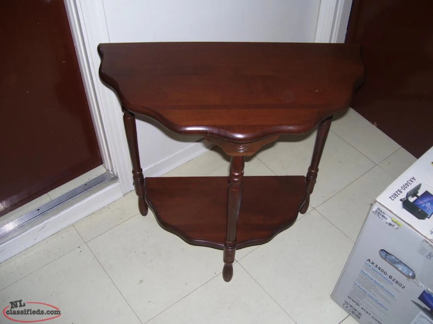 Solid Wood Half-Moon Console Table thumbnail