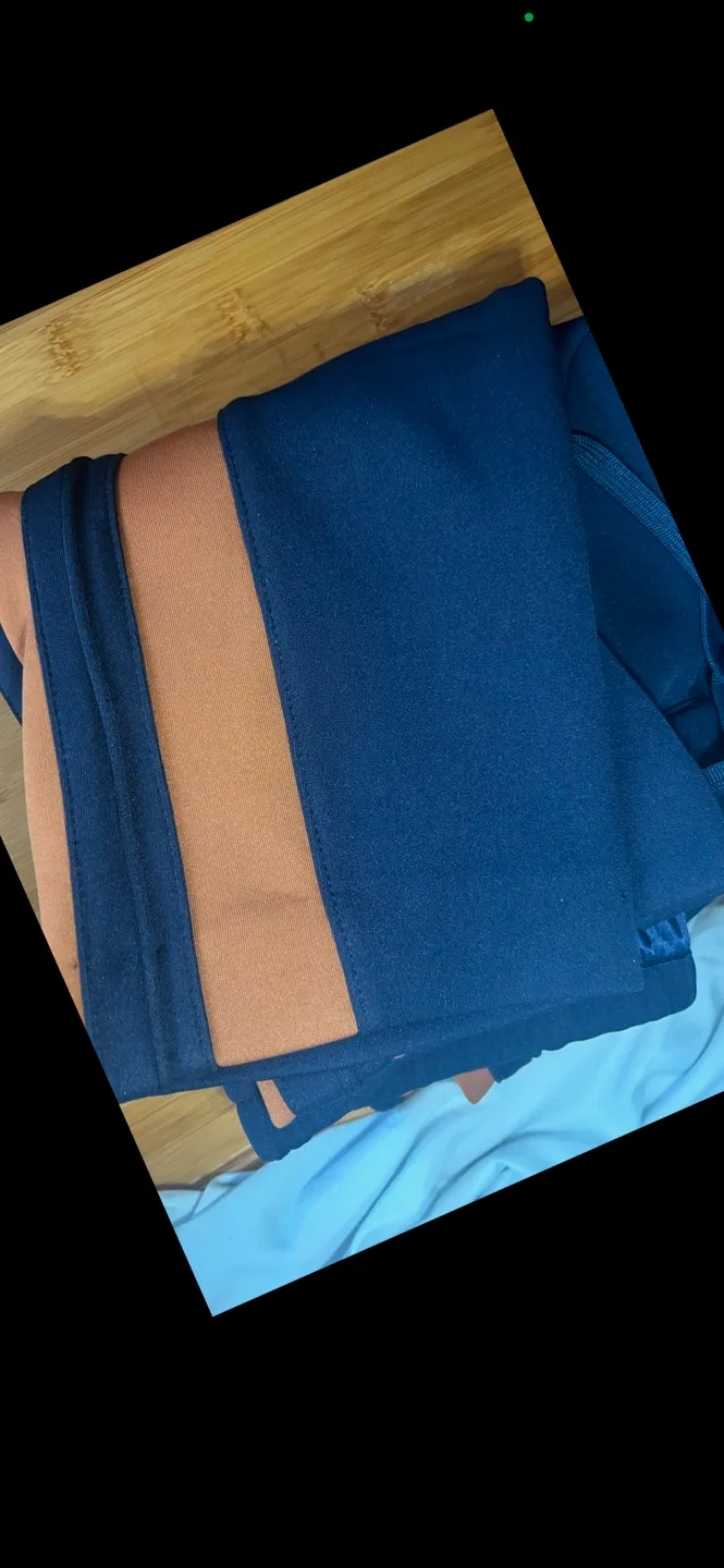 Topman Men's Navy Blue & Orange Joggers image indicator(2)