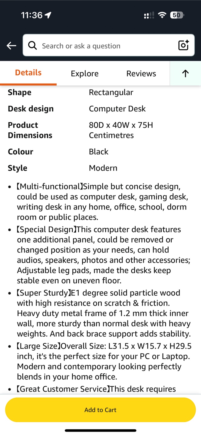 Modern Desk with Side Shelf - photo 3