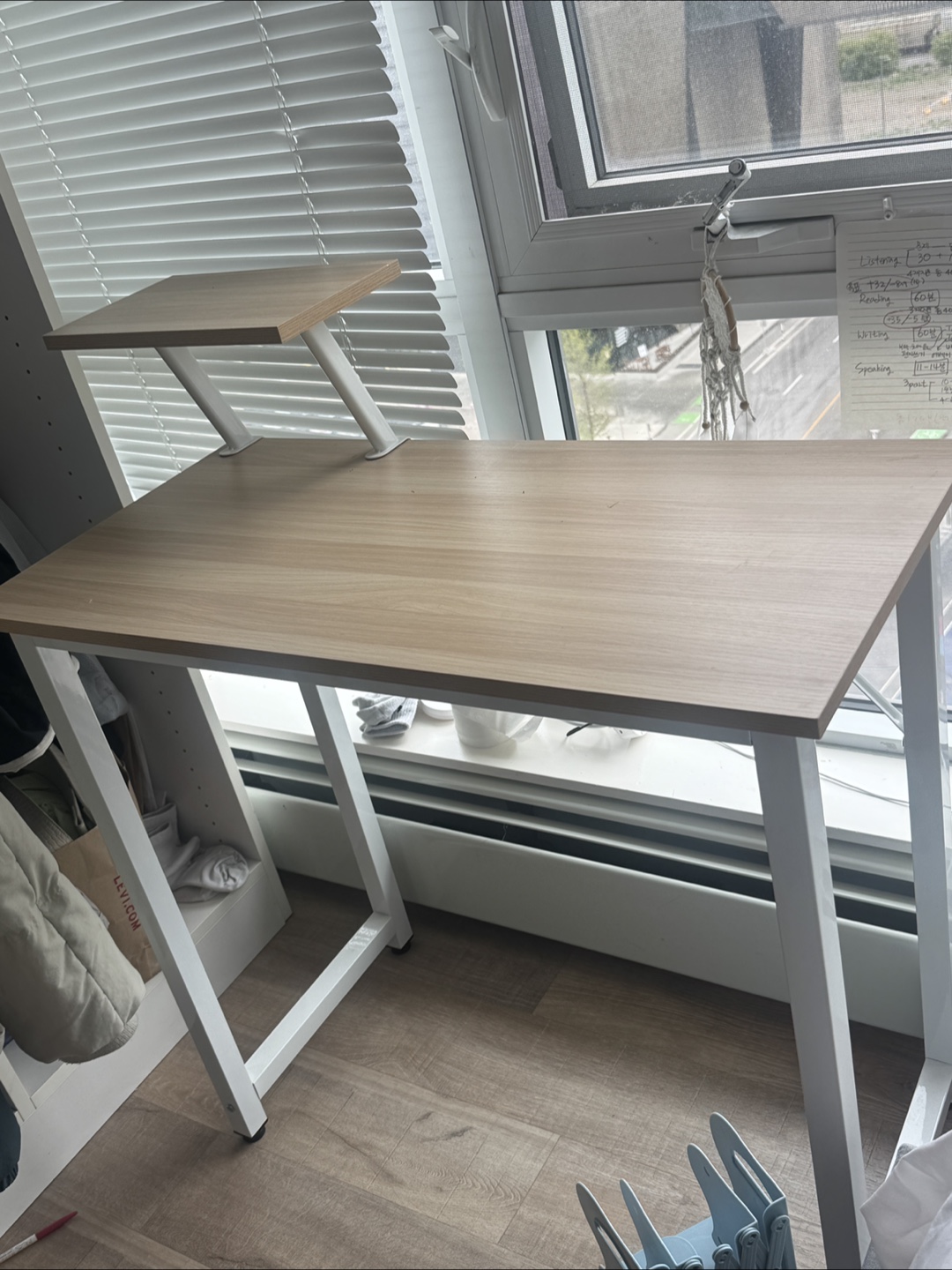 Modern Desk with Side Shelf