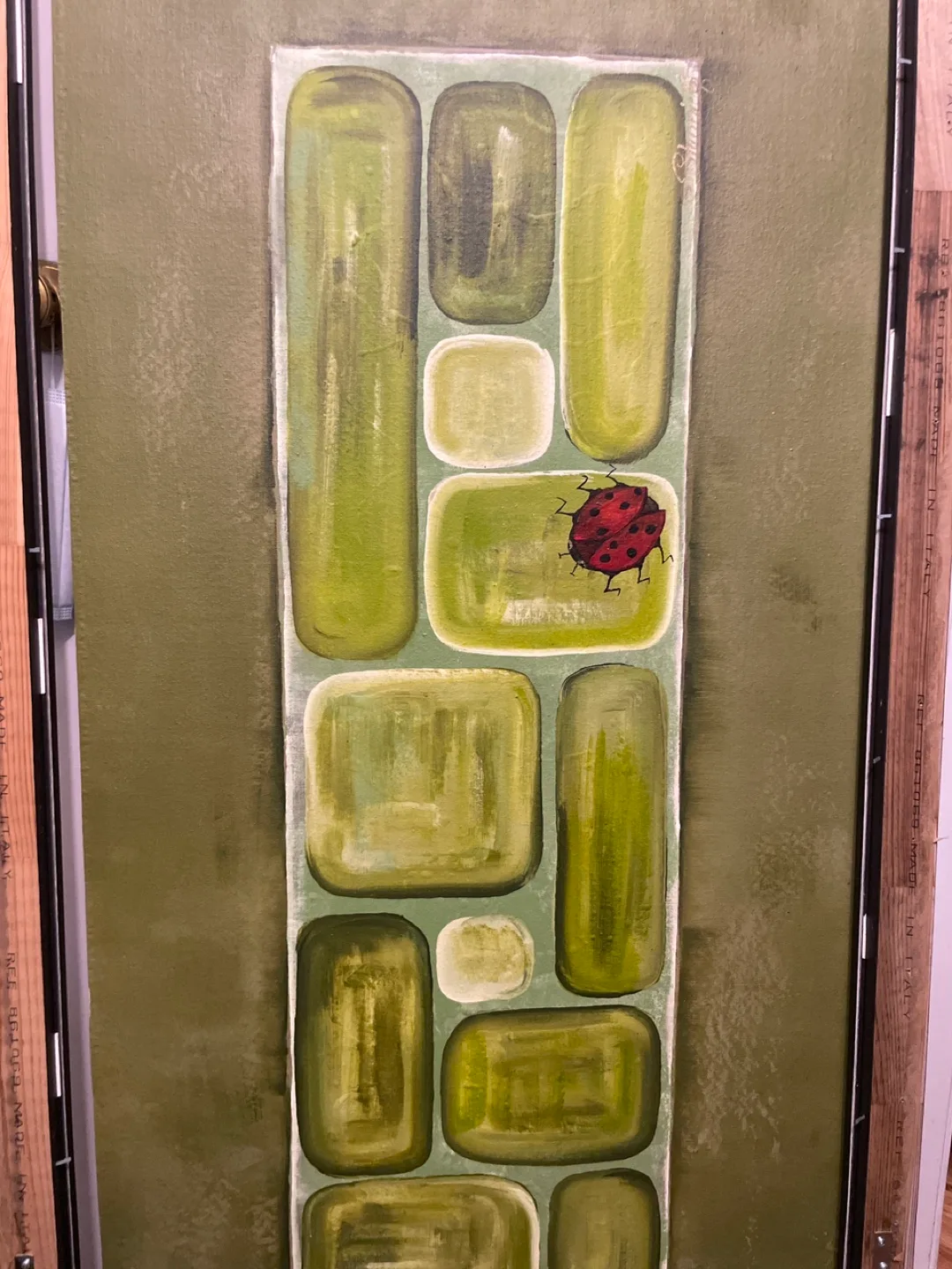 Heavy fabric paint on board & wood frame thumbnail