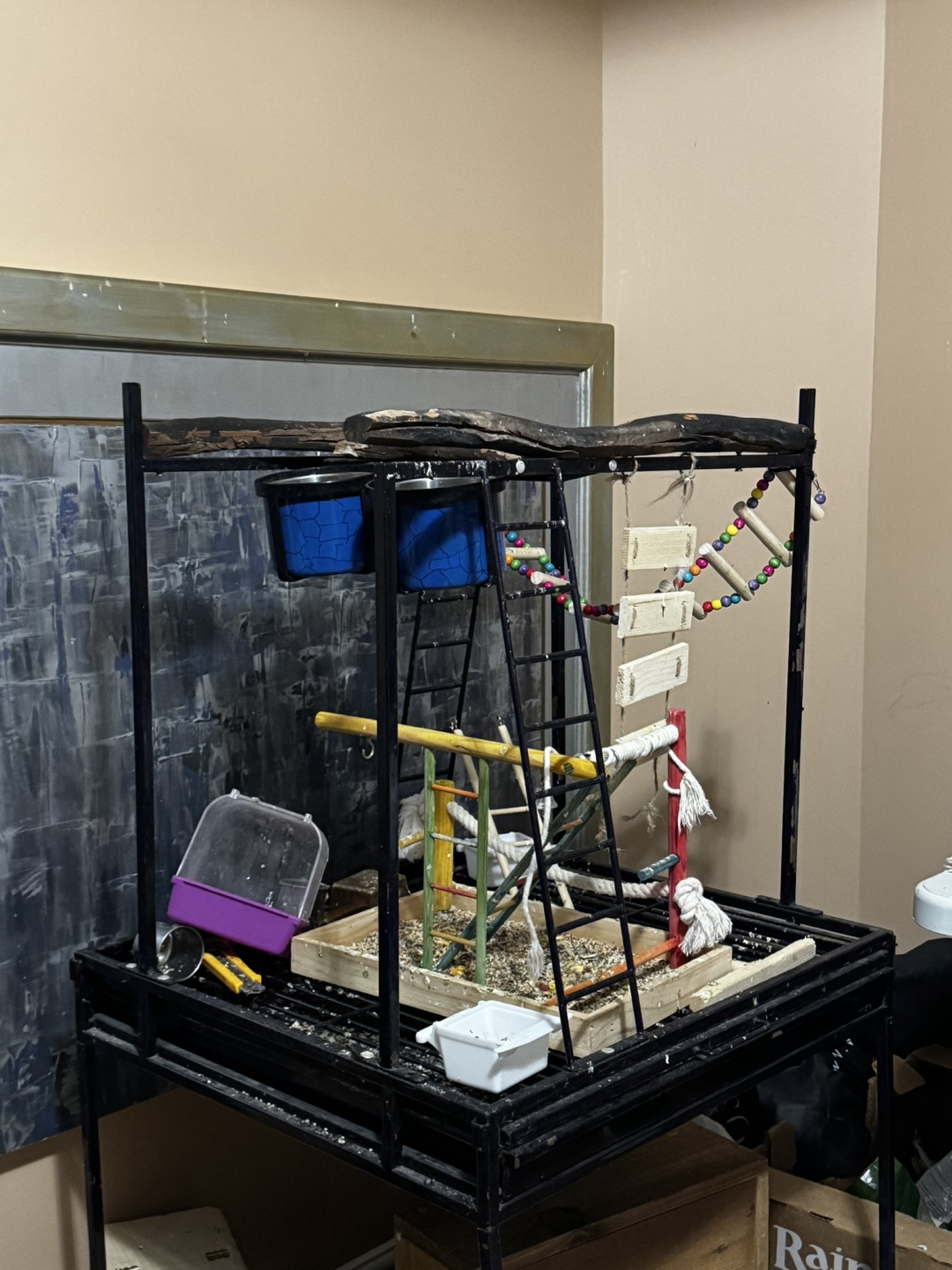 Large Parrot Play Stand and Cage - photo 4