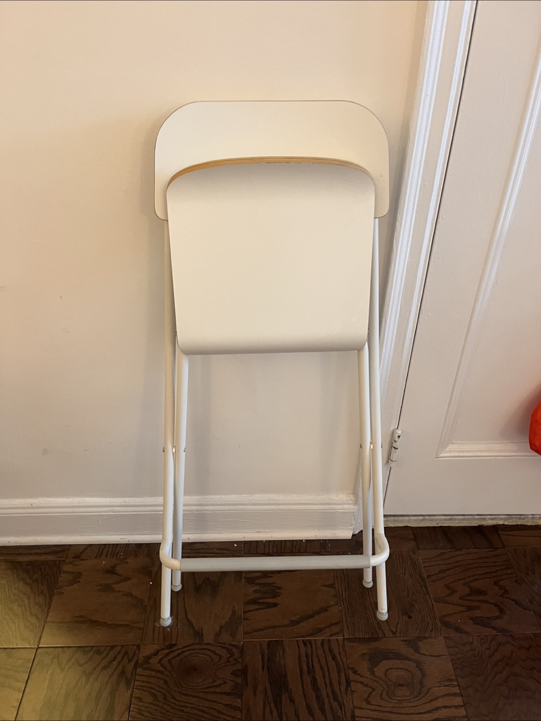Pair of White IKEA FRANKLIN Folding Stools - photo 3