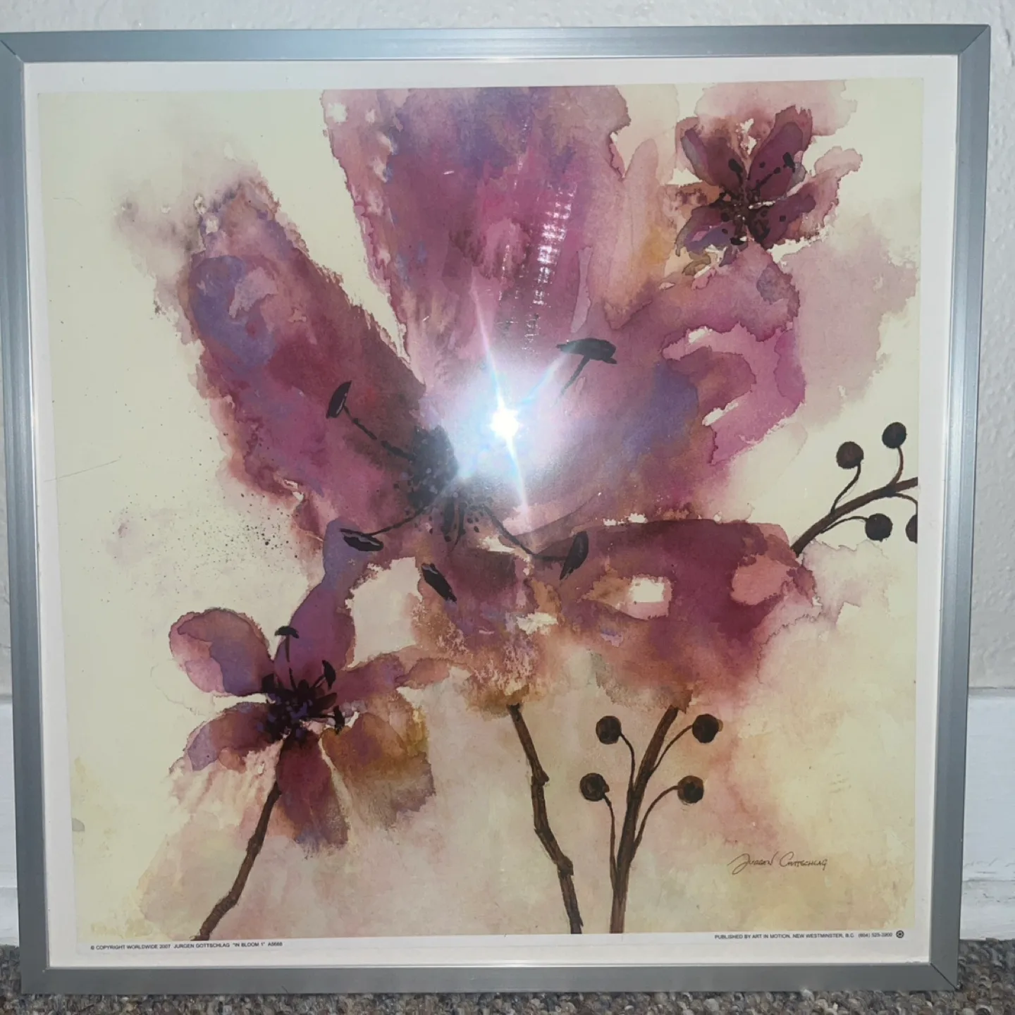 2 Framed Watercolor Floral Prints by jurgen gottschlag image indicator(2)