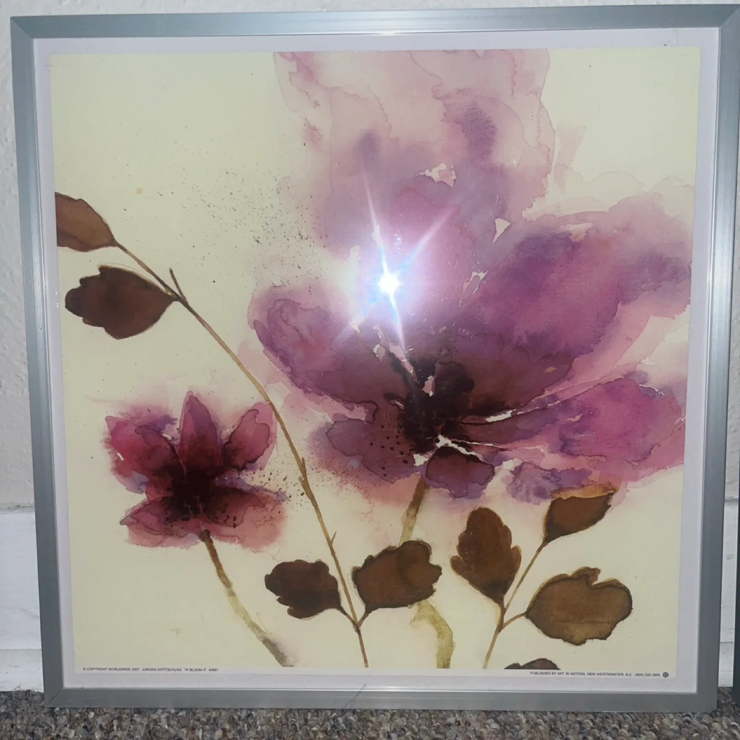 2 Framed Watercolor Floral Prints by jurgen gottschlag image indicator(3)