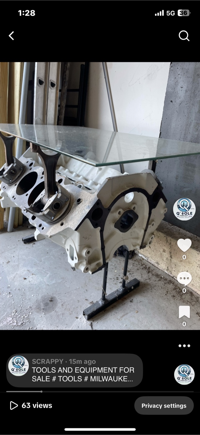 Engine Block Coffee Table