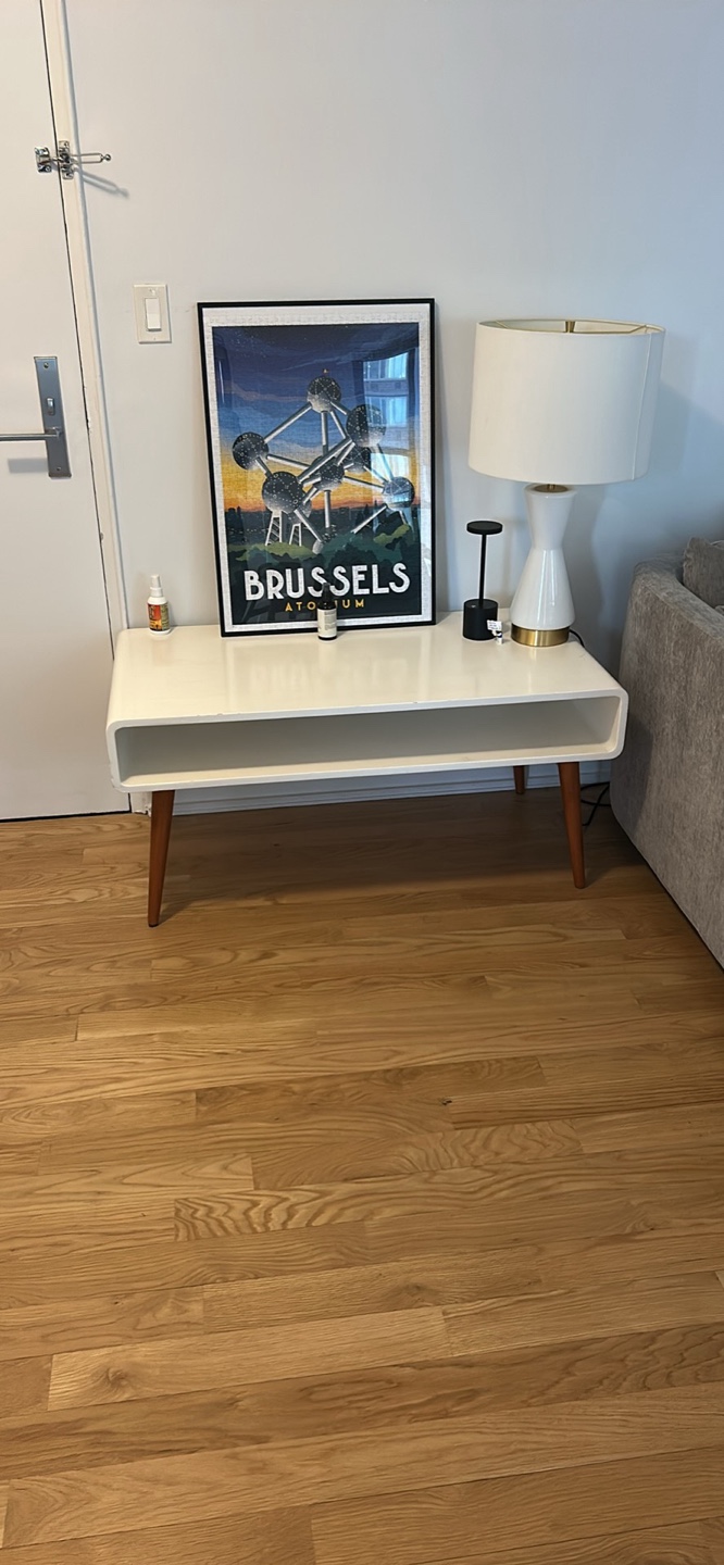 Mid Century Modern White Coffee Table - photo 2