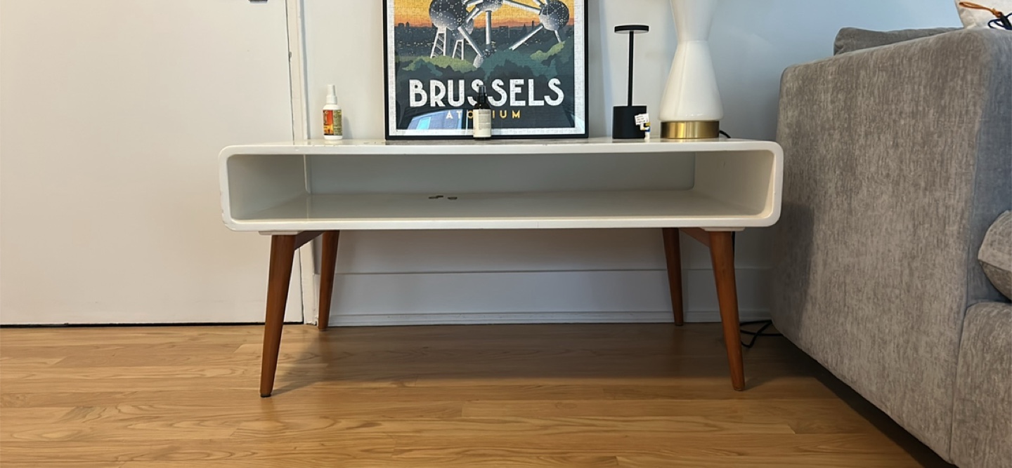 Mid Century Modern White Coffee Table