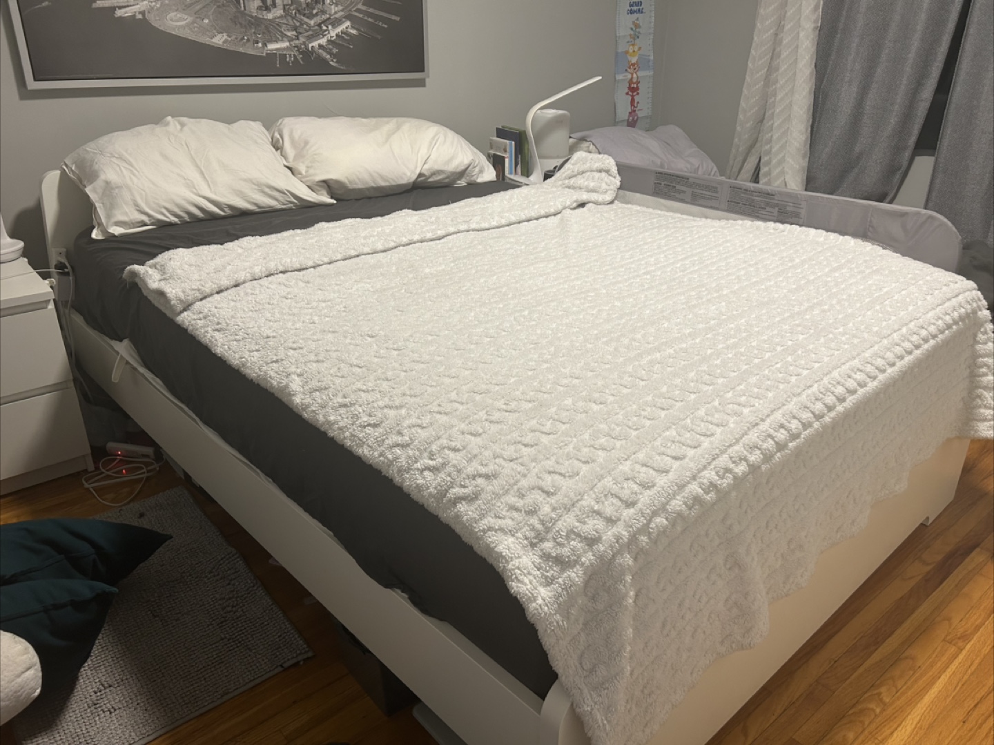 IKEA MALM Bed Frame & mattress. 2 IKEA MALM Night Side