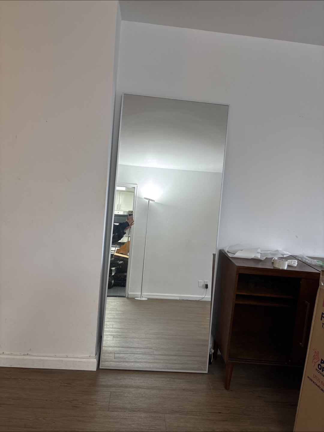 Full Length Mirror with Silver Frame - photo 2