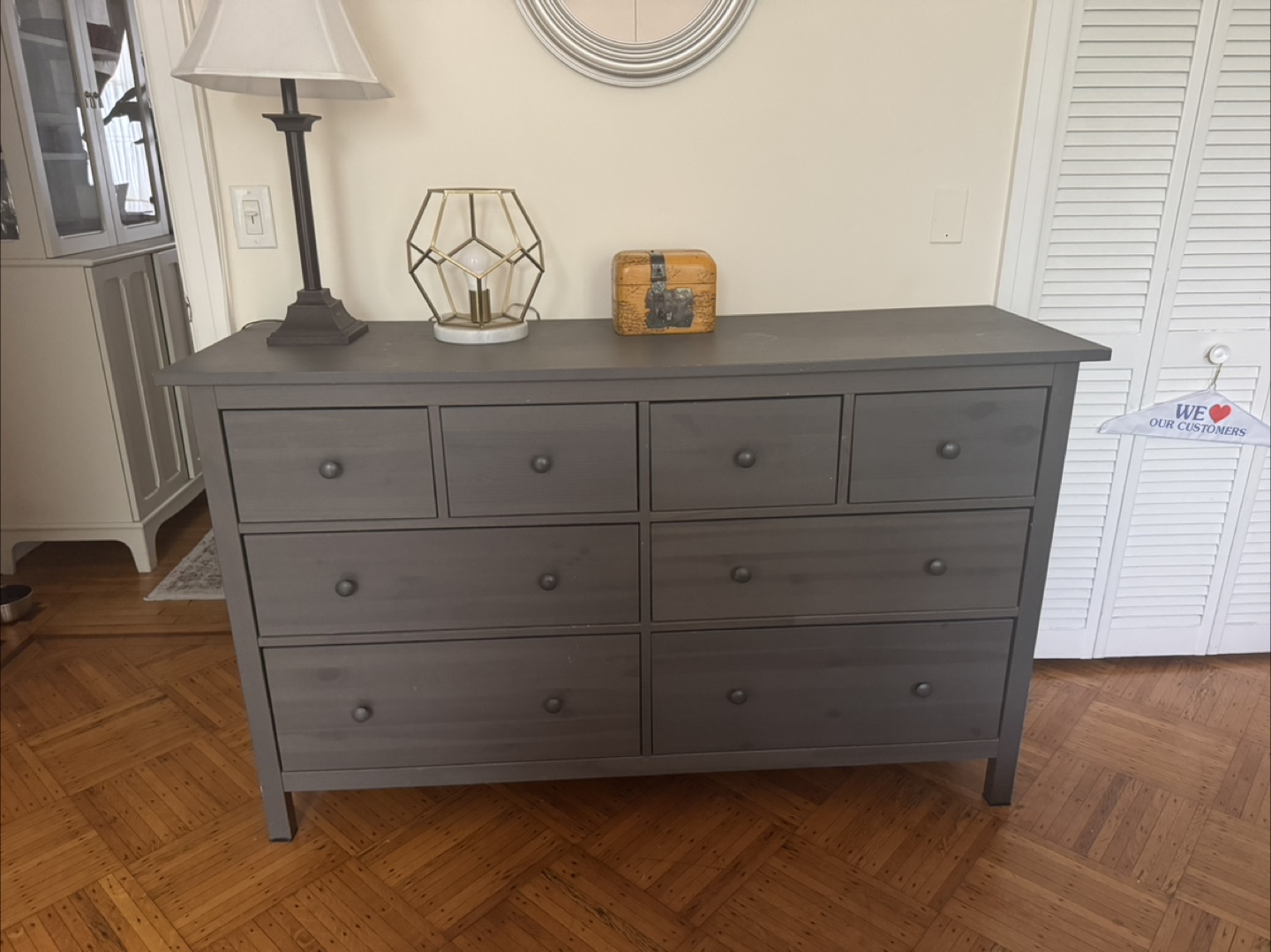 IKEA HEMNES 8-Drawer Dresser - Gray