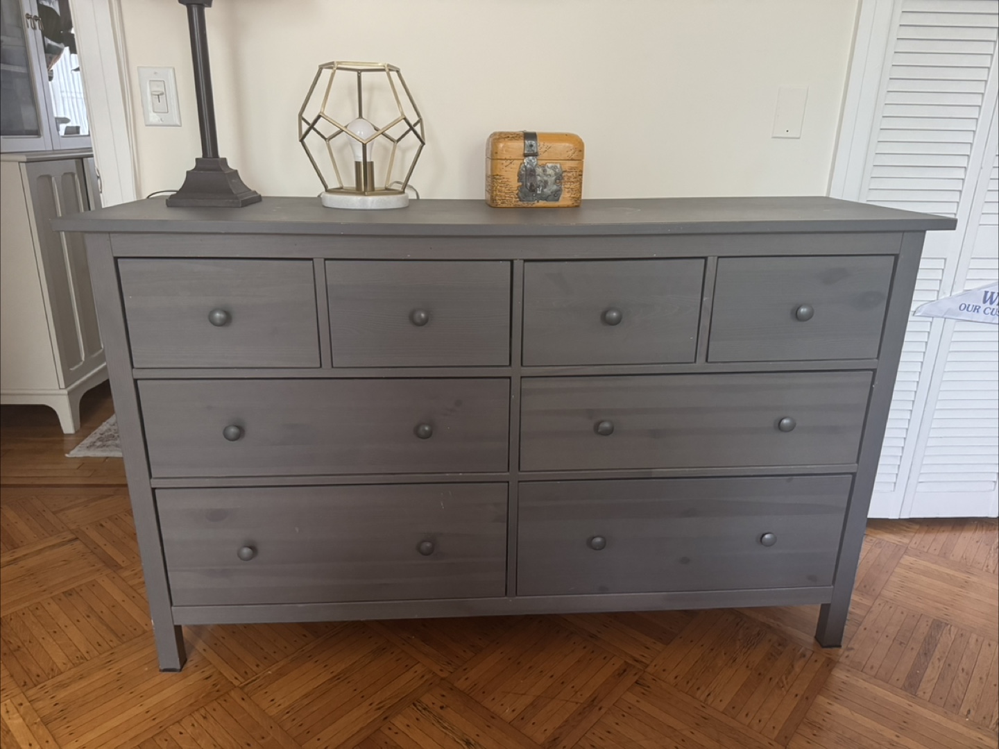 IKEA HEMNES 8-Drawer Dresser - Gray - photo 3