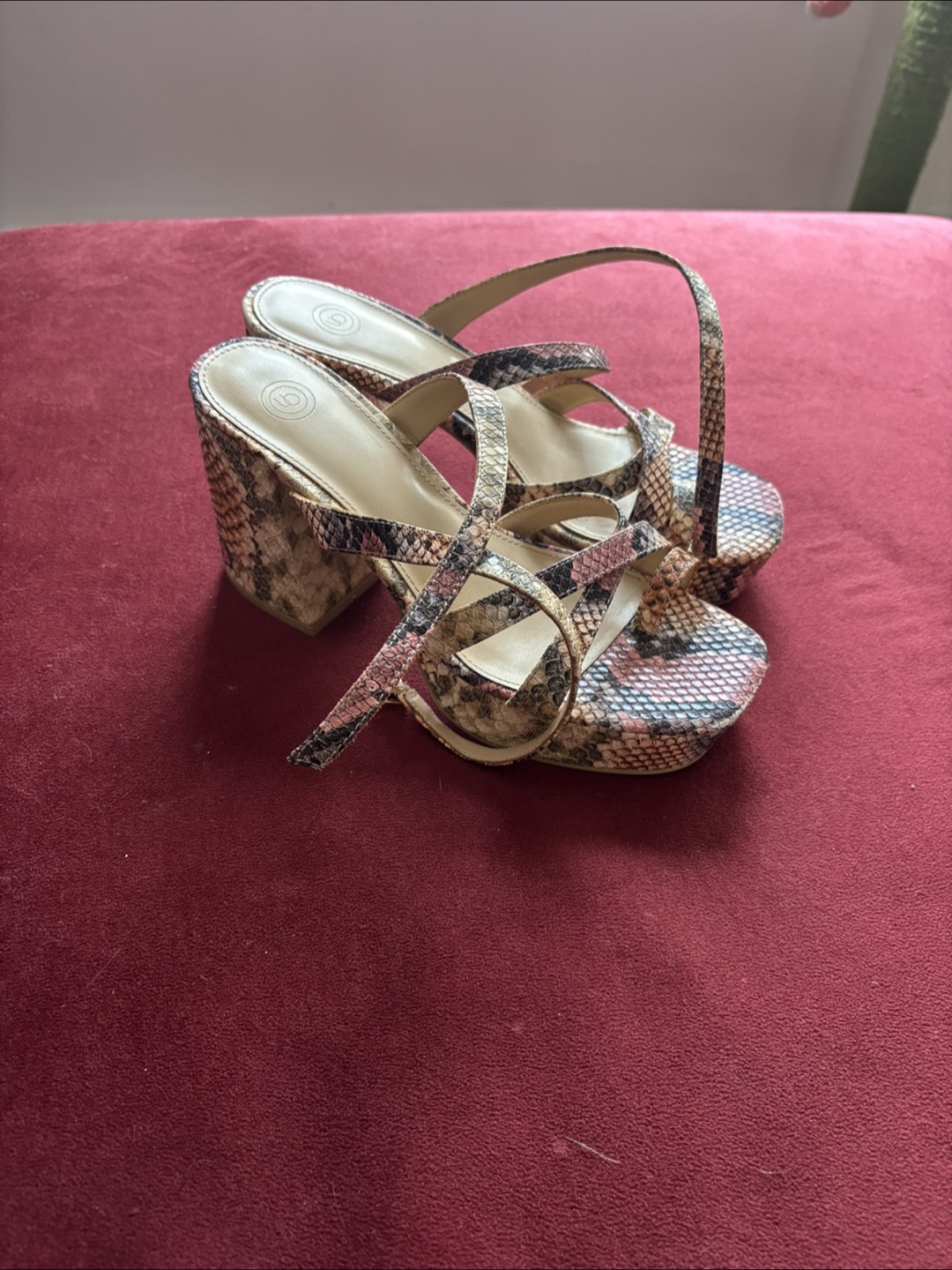 Snakeskin Platform Heels - photo 4