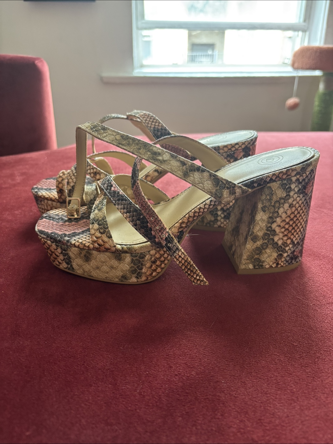 Snakeskin Platform Heels - photo 3
