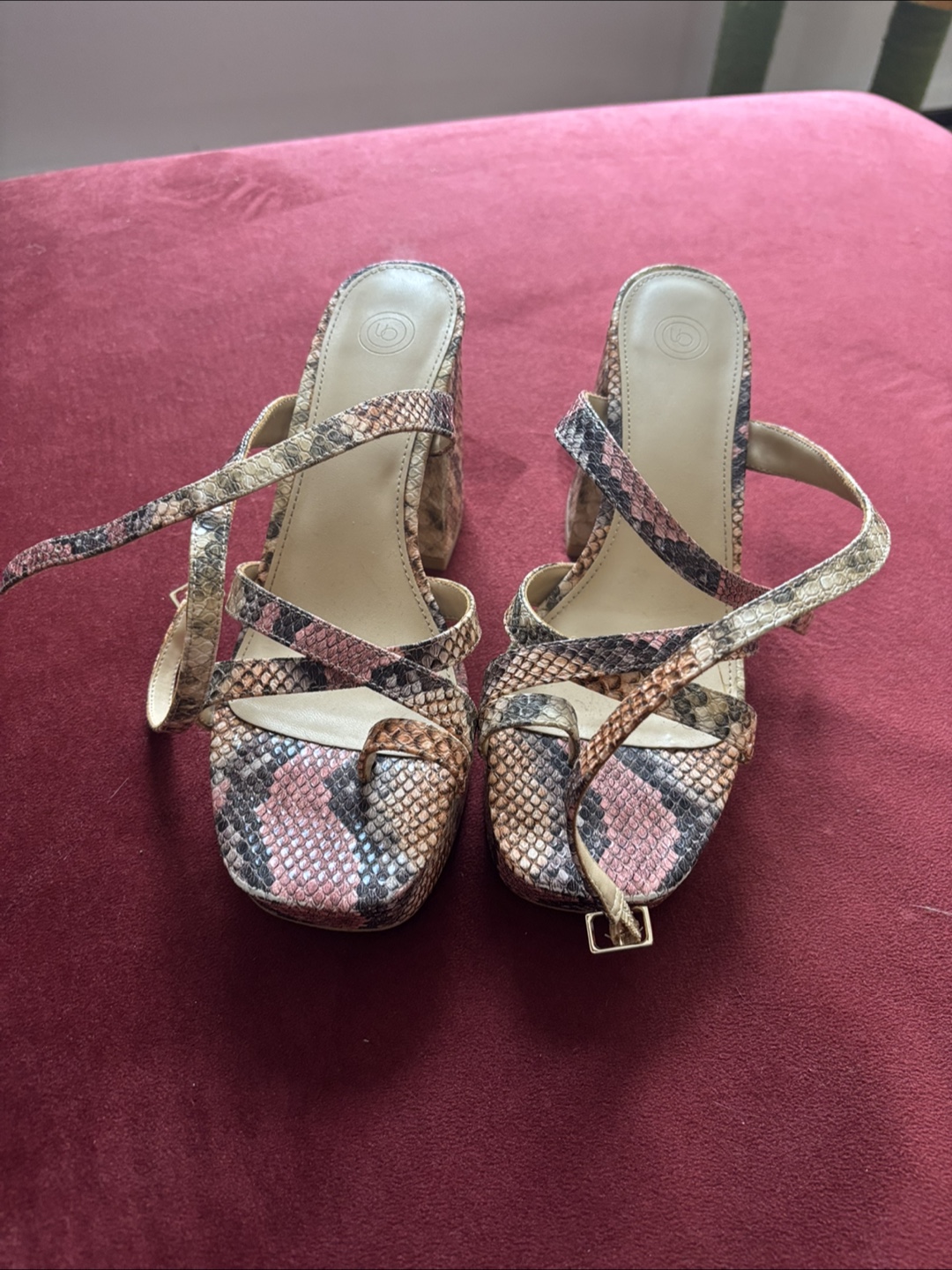 Snakeskin Platform Heels - photo 2