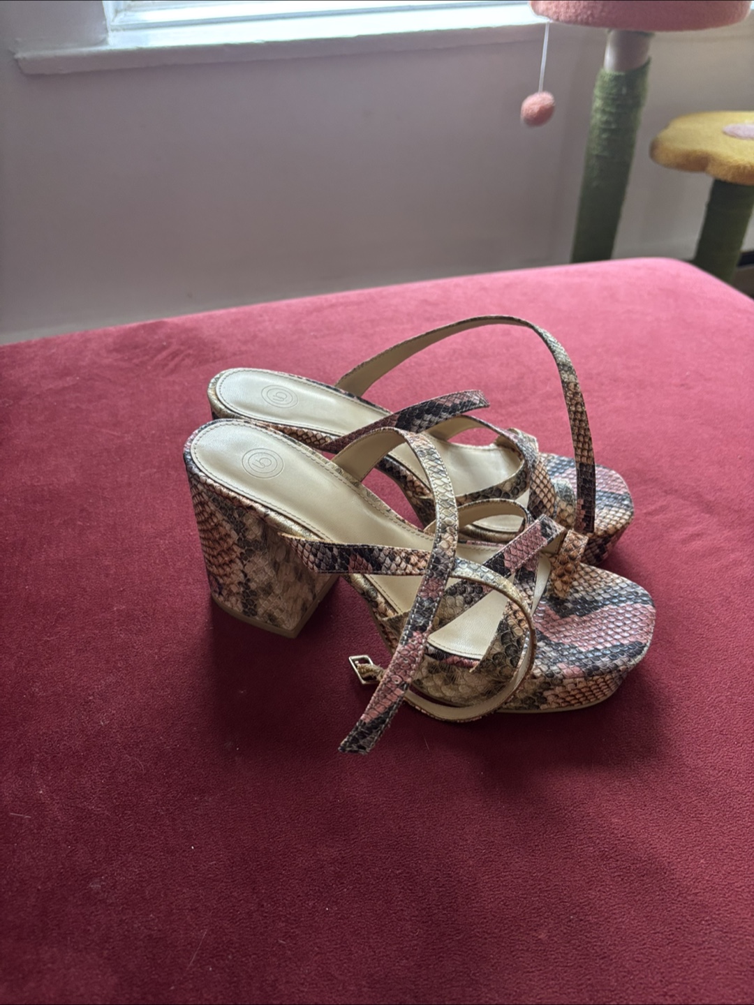 Snakeskin Platform Heels