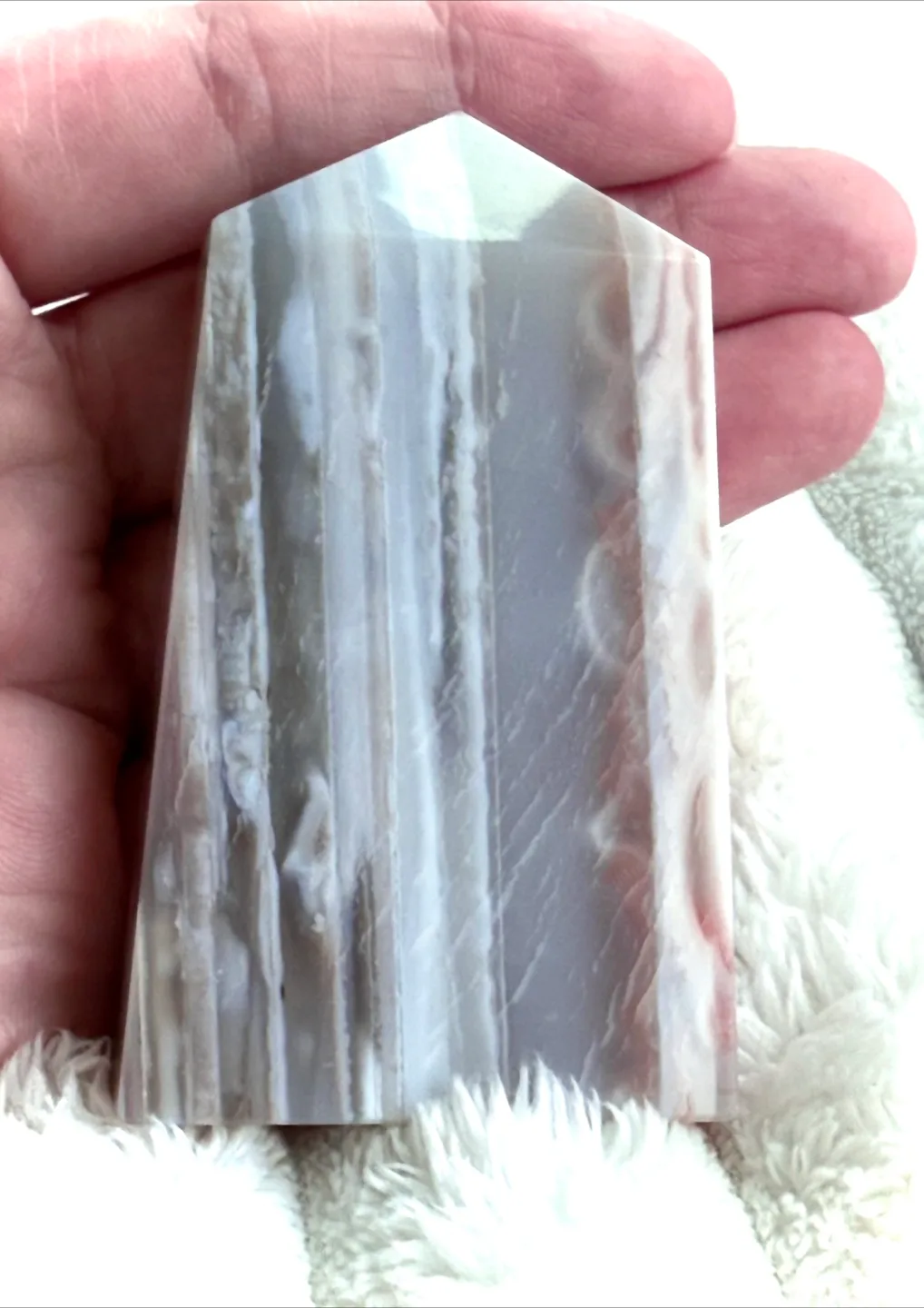 Set of Four Polished Banded Agate Towers image indicator(4)