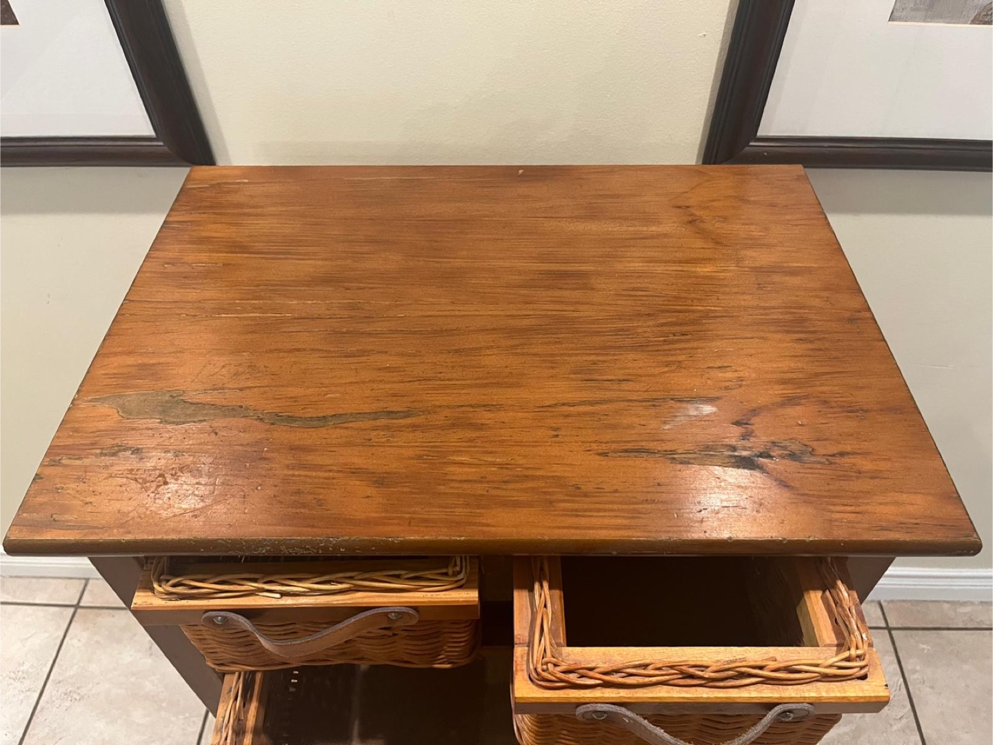 Beautiful rattan tall boy dresser $80 firm - photo 5