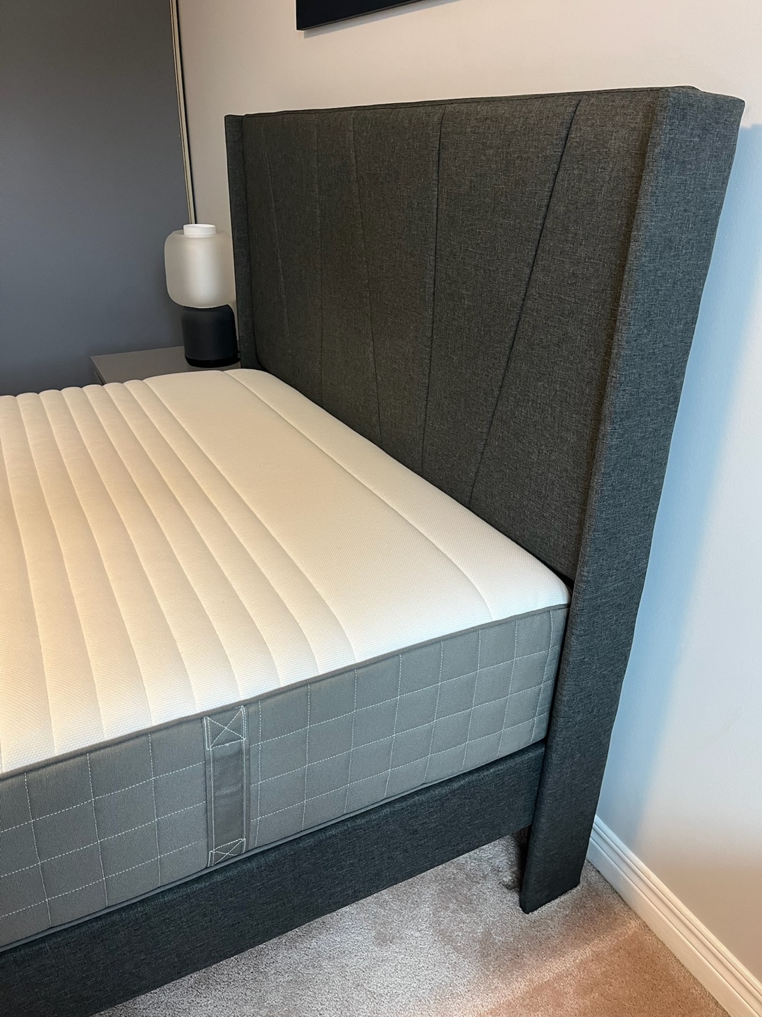 Bed with mattress