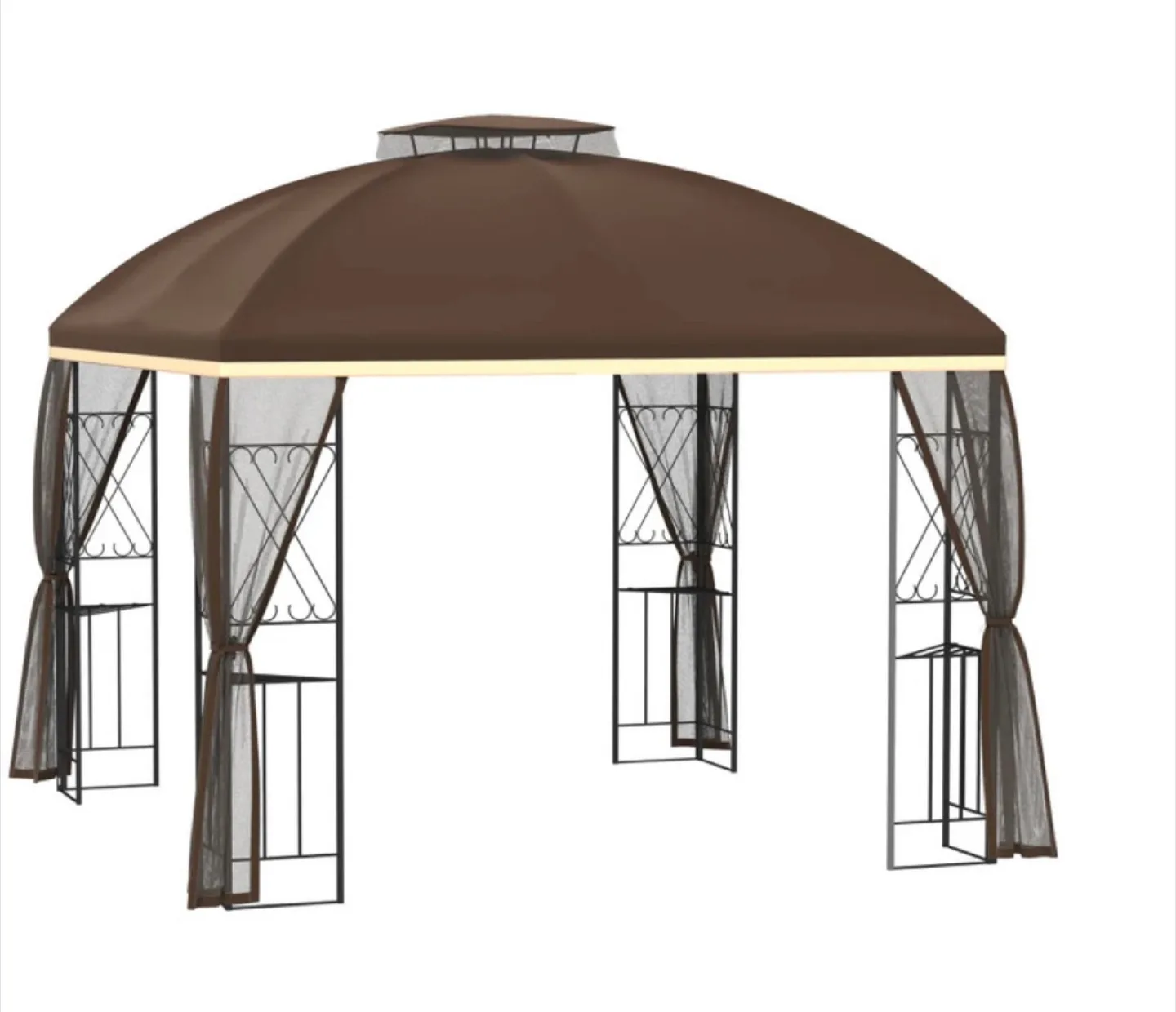 OUTSUNNY 10FT x 10FT GAZEBO FRAME ONLY- MISSING ROOF thumbnail