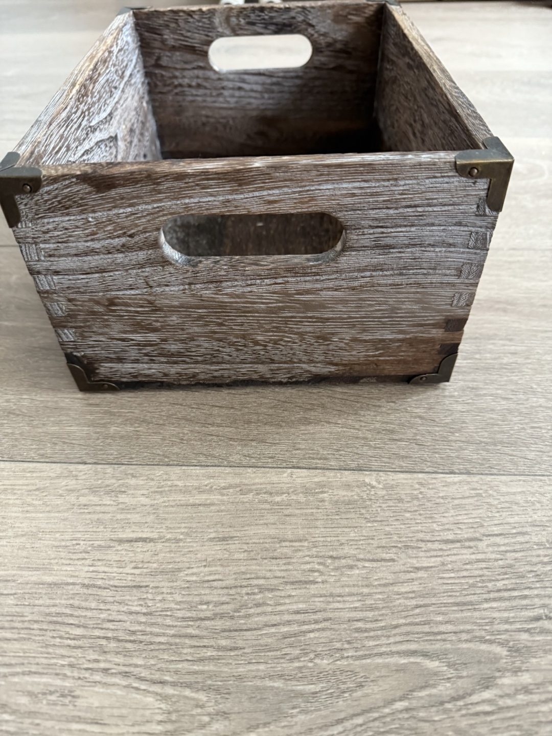 Wooden Storage Crate with Metal Corners - photo 3