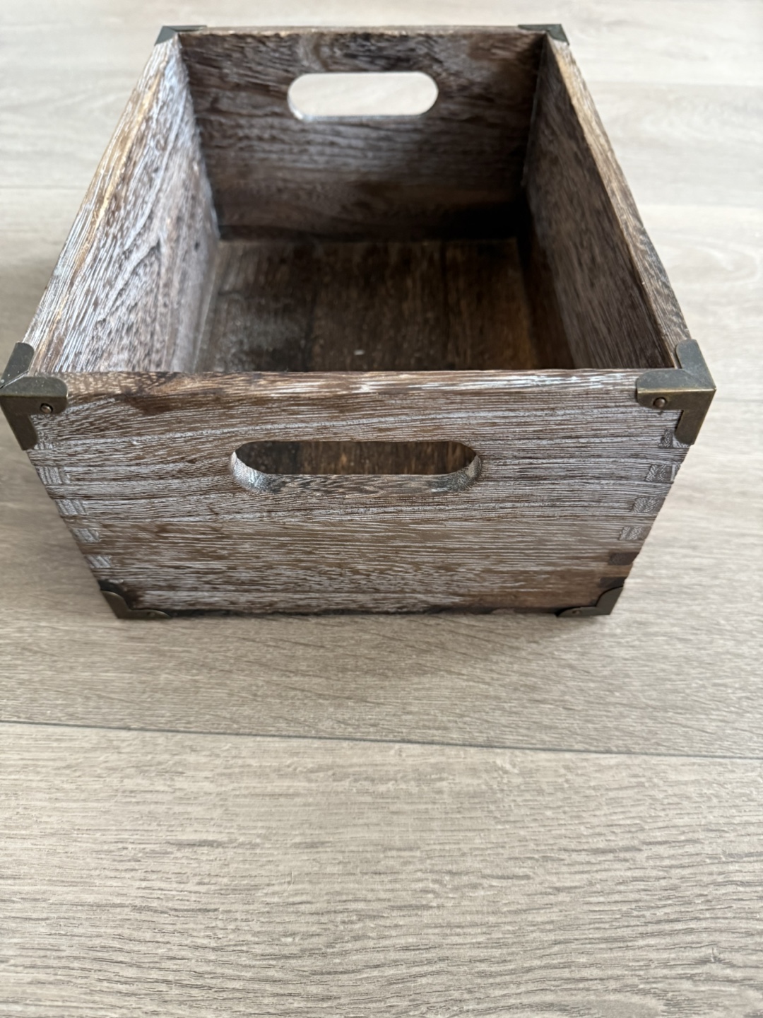 Wooden Storage Crate with Metal Corners - photo 2