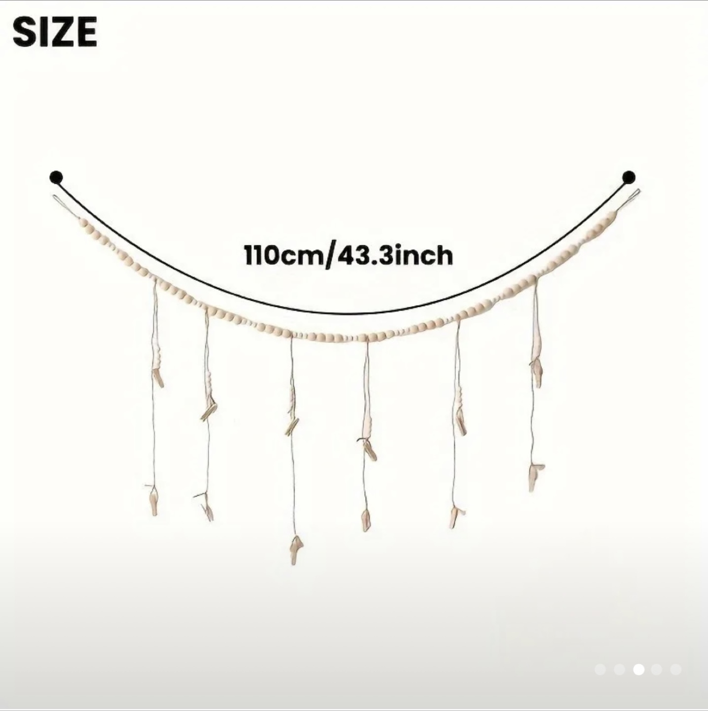 Boho Wooden Bead Garland - Photo Display - photo 3