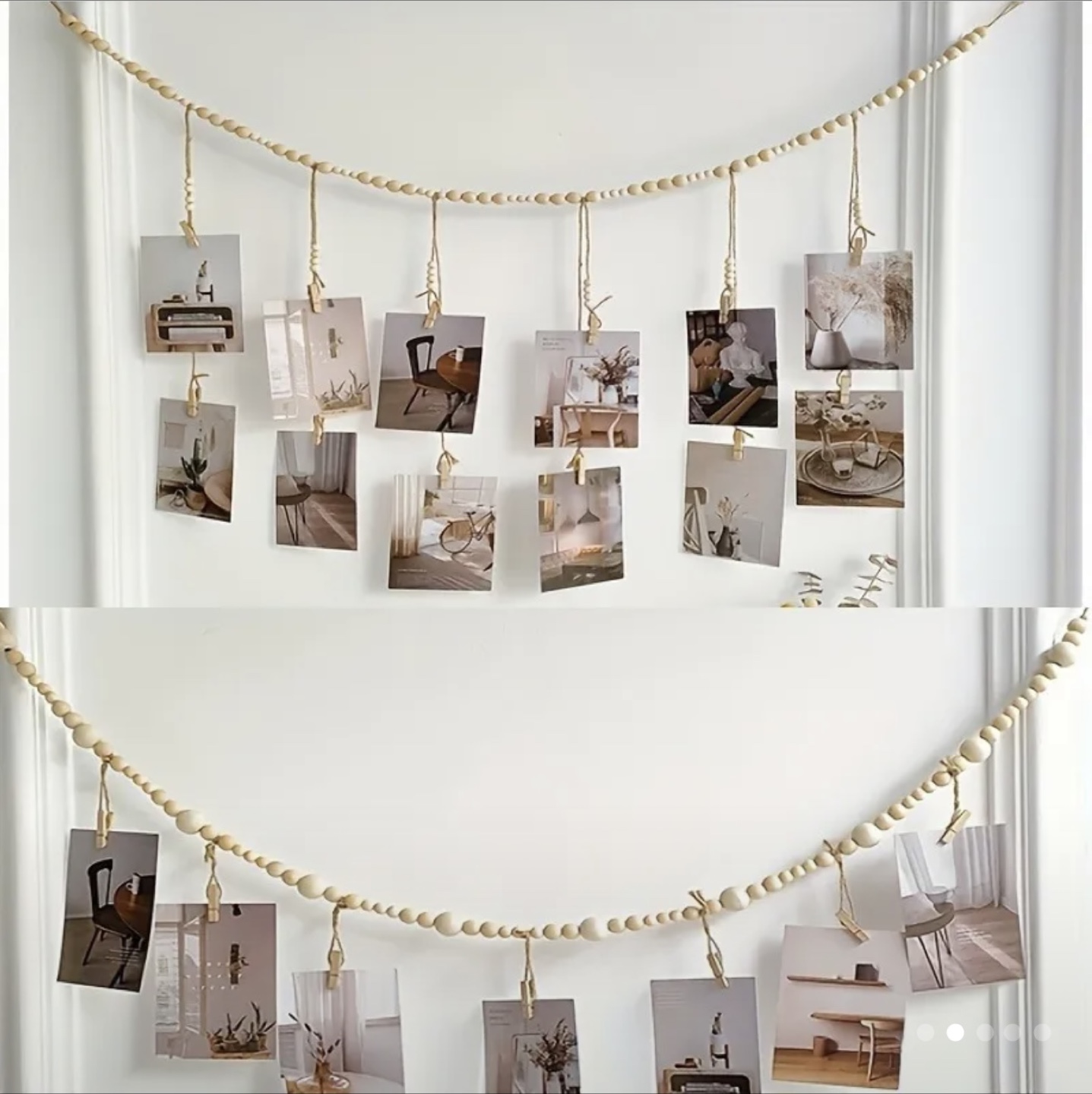 Boho Wooden Bead Garland - Photo Display - photo 4