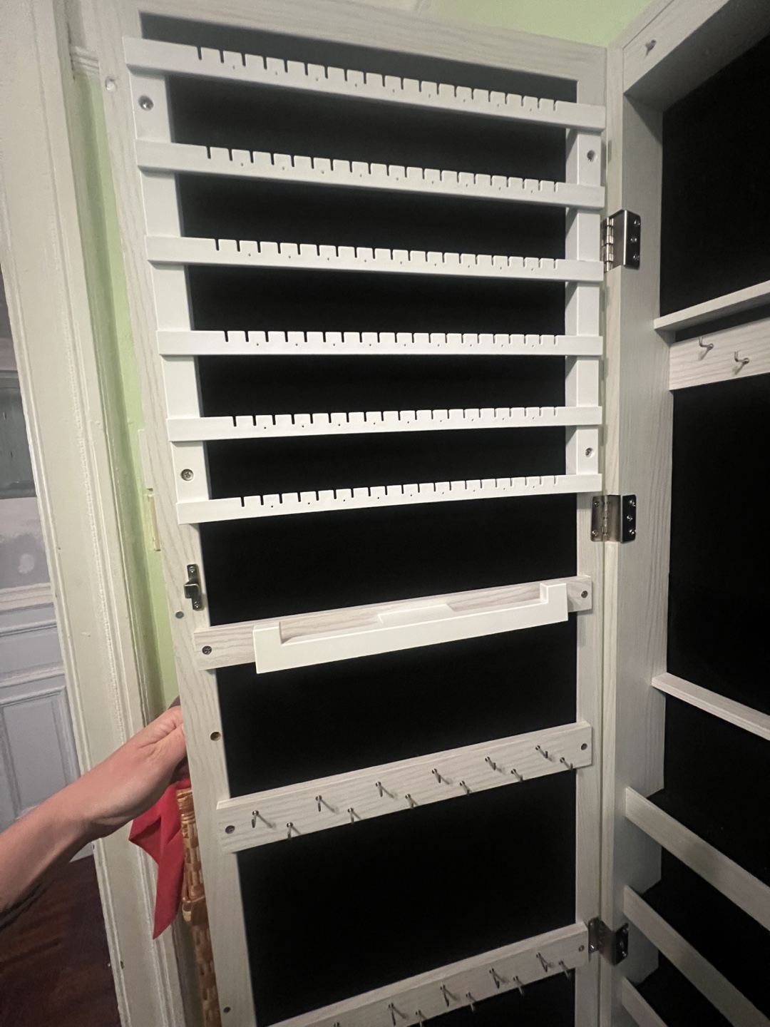 Full Length Mirrored Jewelry Armoire Cabinet - photo 4