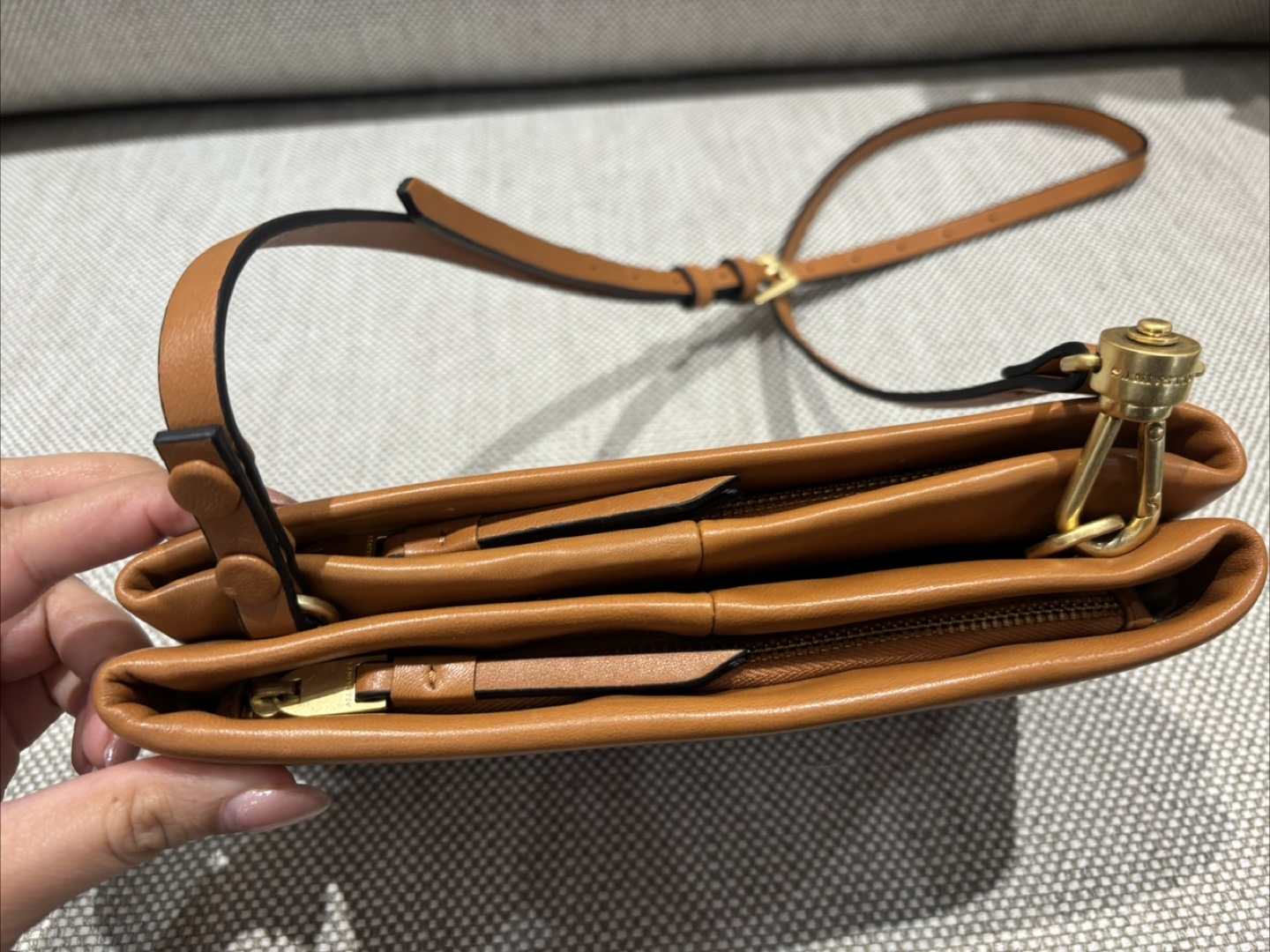 All Saints Leather Crossbody Bag - Tan - photo 3