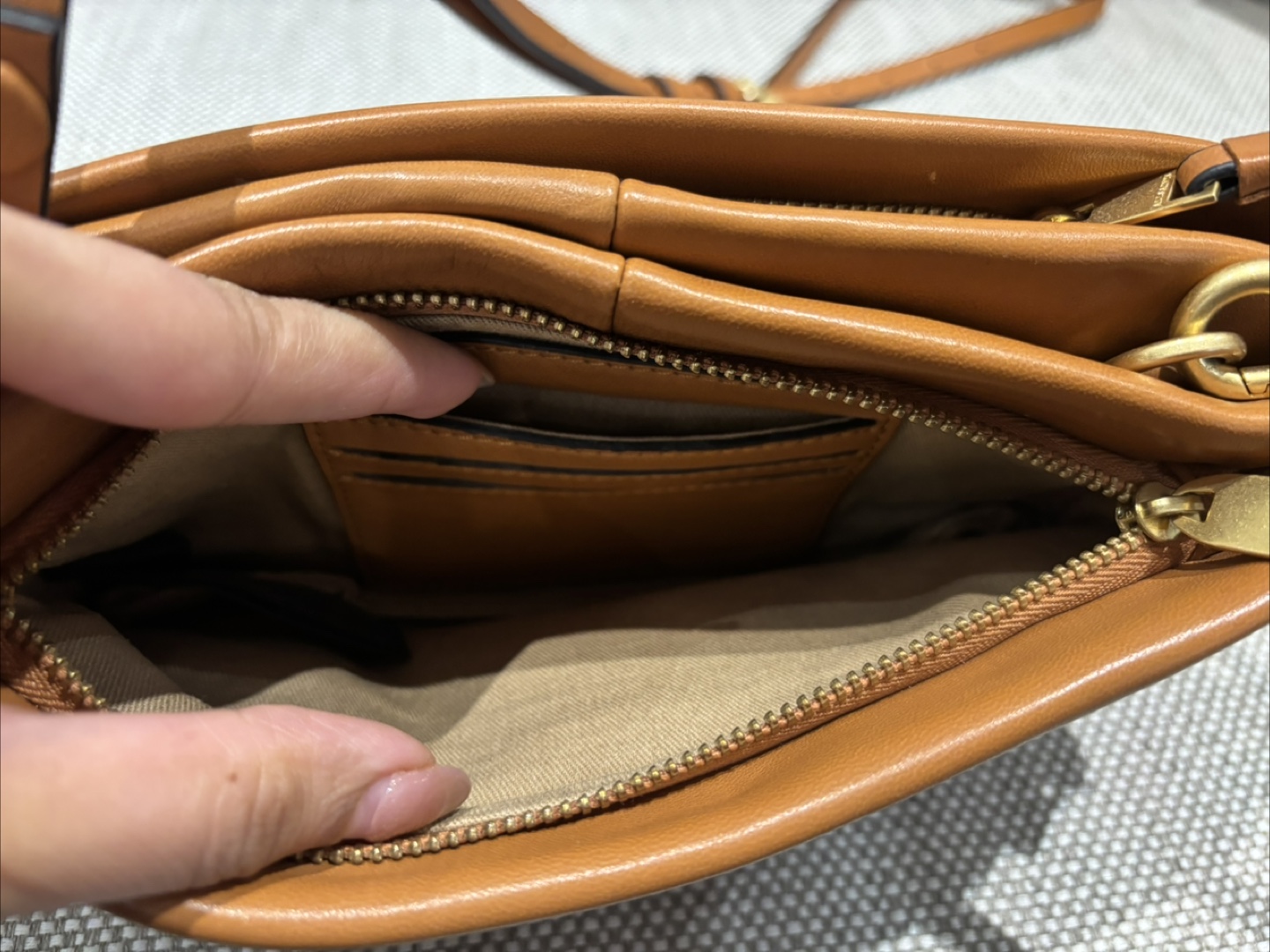 All Saints Leather Crossbody Bag - Tan - photo 4
