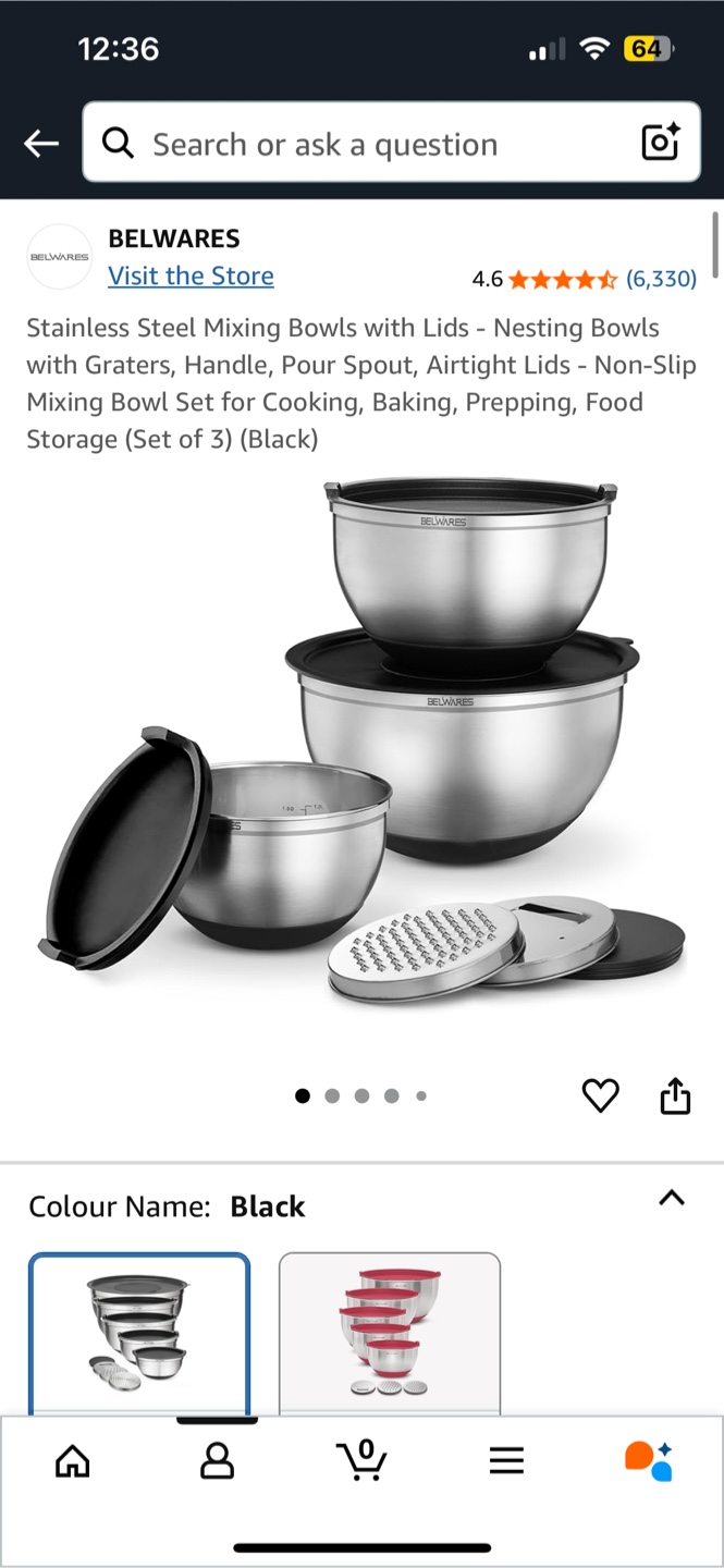 Belwares Stainless Steel Mixing Bowls with Lids (Set of 3) - photo 2