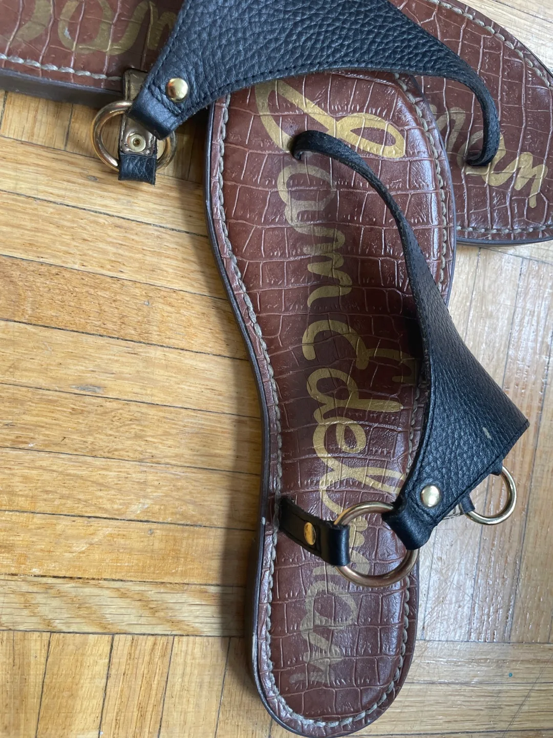 Sam Edelman Women's Black Leather Sandals - Size 9 image indicator(2)