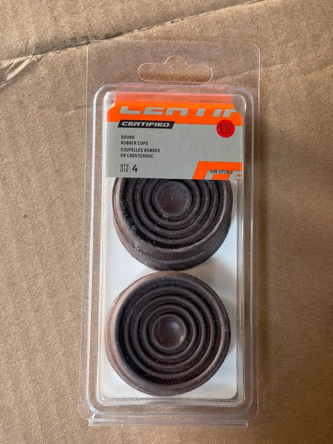 Certified 1 3/8" Round Rubber Furniture Cups (4-pack) thumbnail