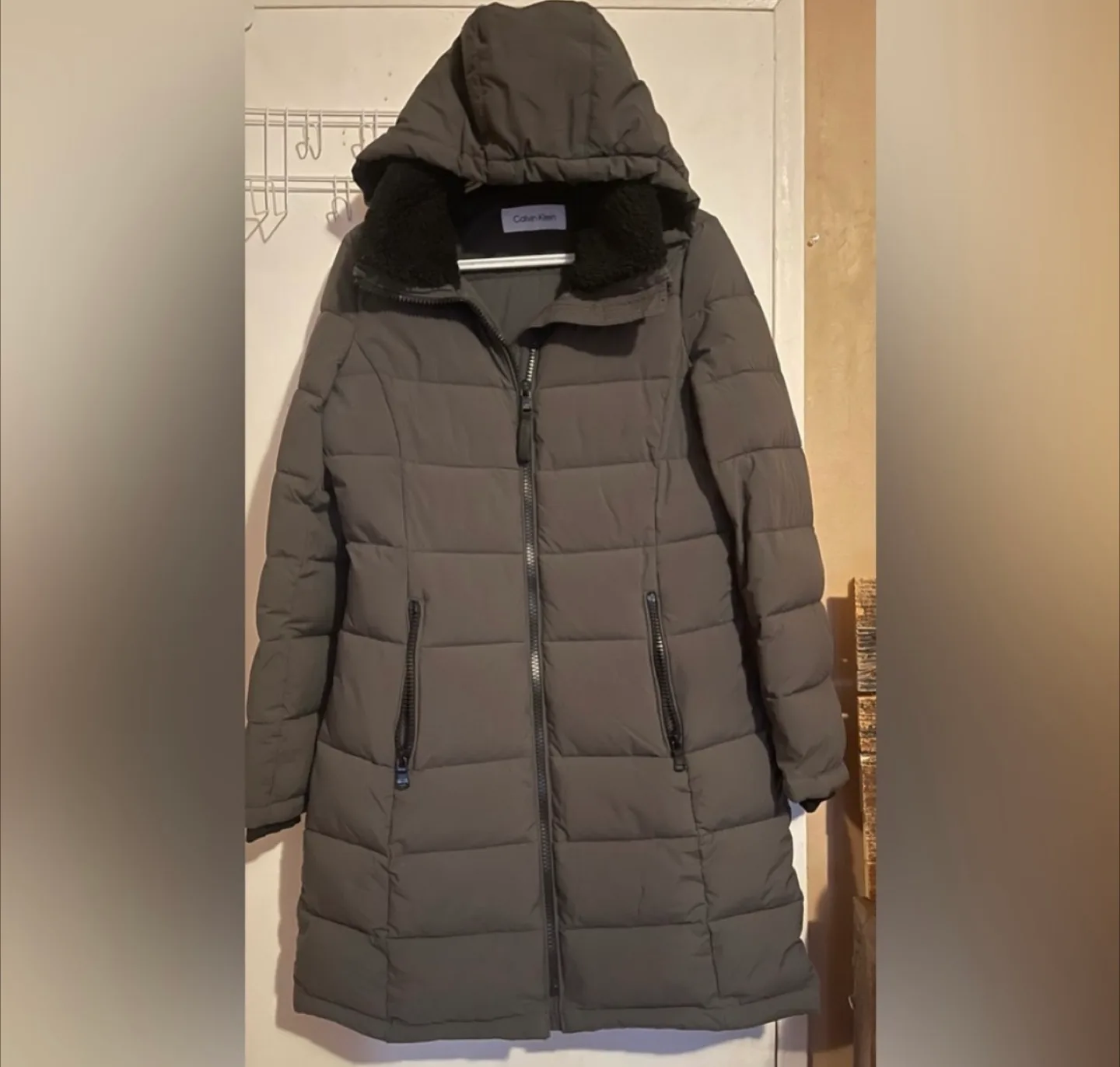 Calvin Klein Winter Hooded Jacket --XS GREY thumbnail
