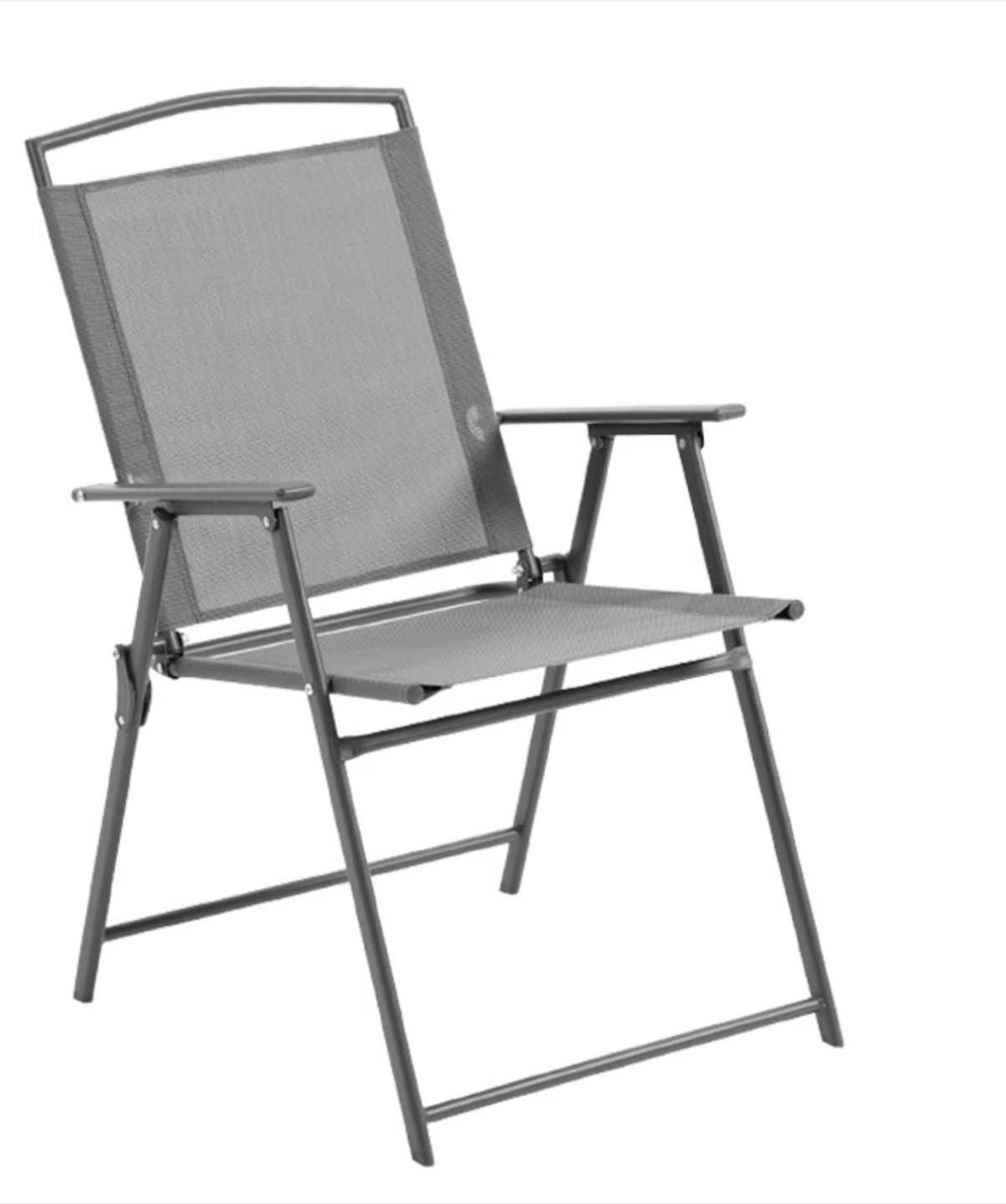 5 GREY FOLDING PATIO CHAIRS- $25 each