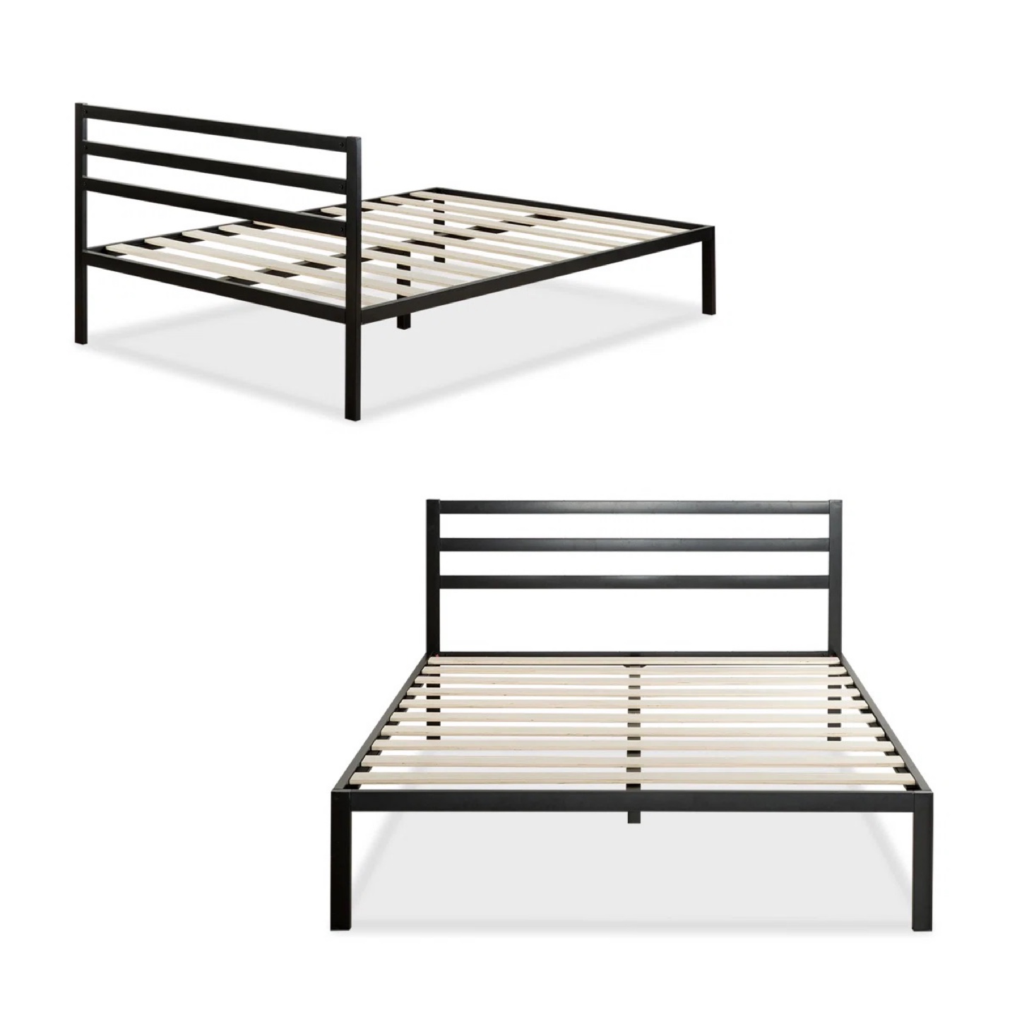 Metal Platform Bed Frame - Black - King size - photo 4