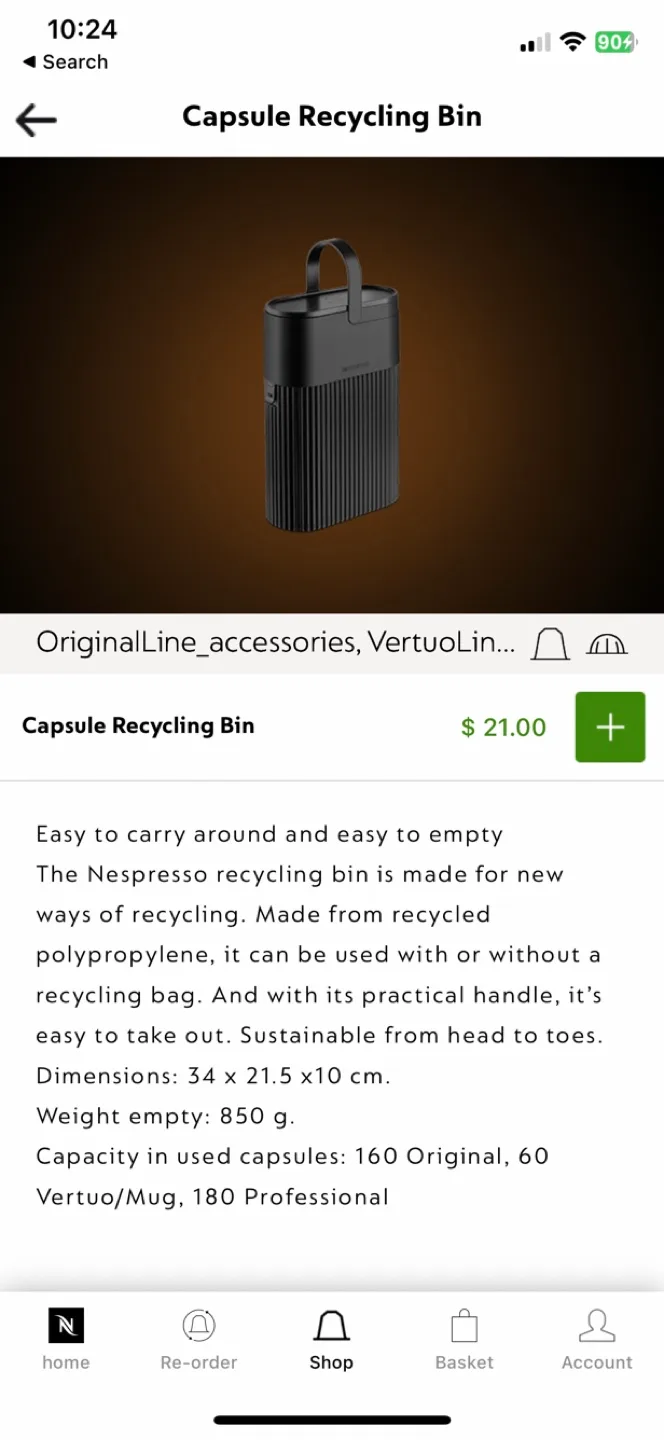 Nespresso Capsule Recycling Bin - New image indicator(5)
