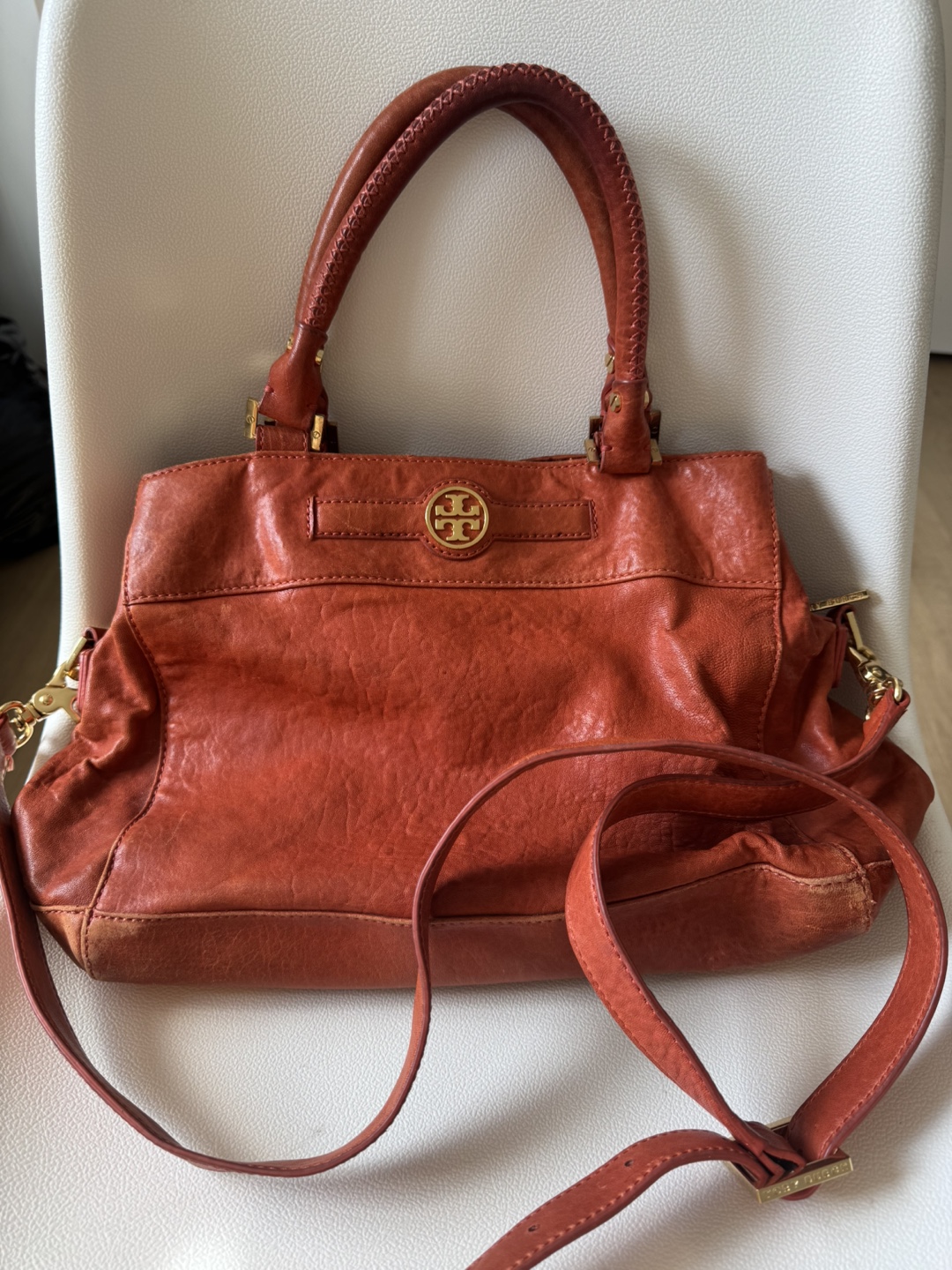 Tory Burch Leather Satchel Handbag