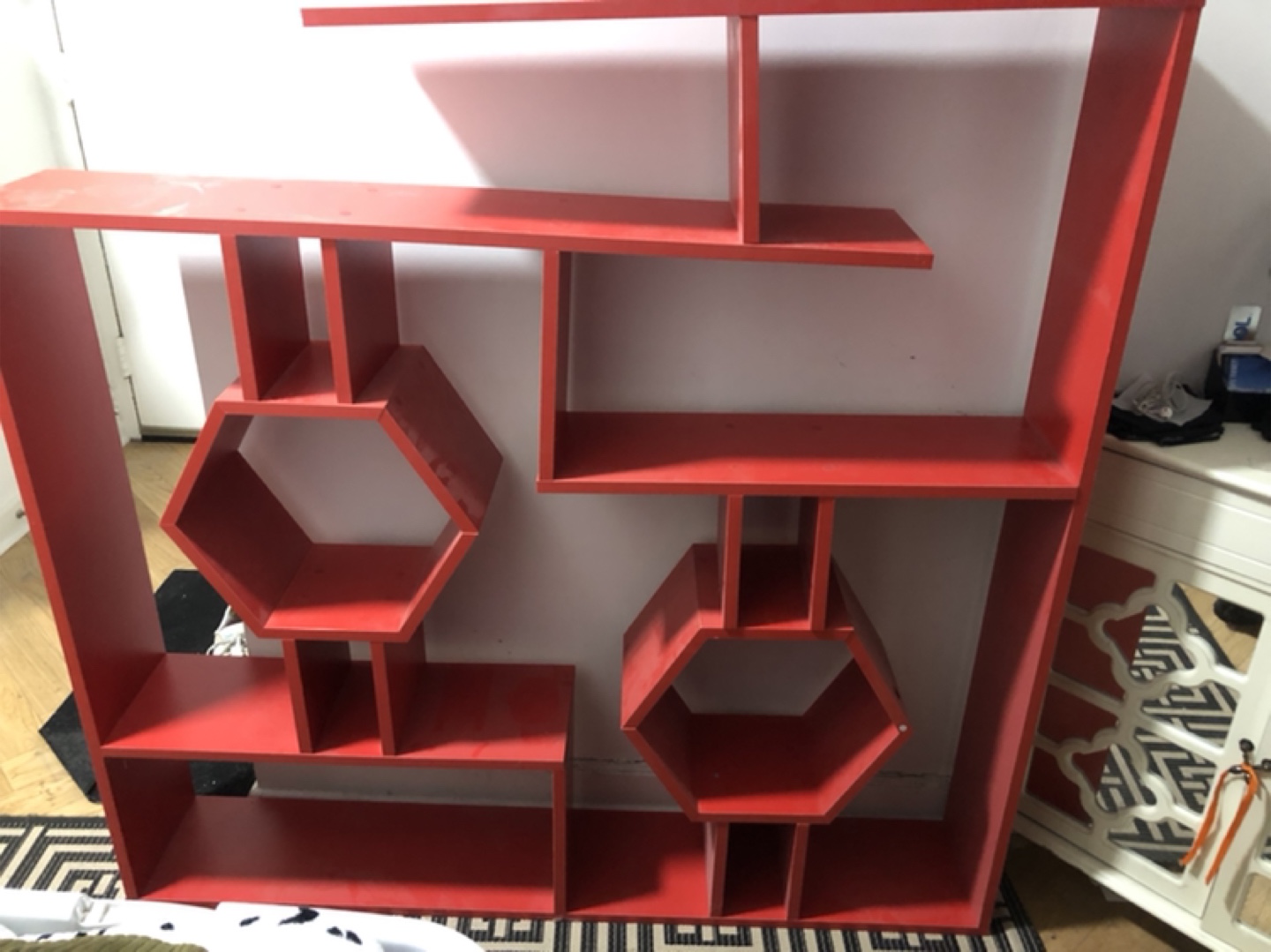 Red Hexagon Bookshelf - photo 4