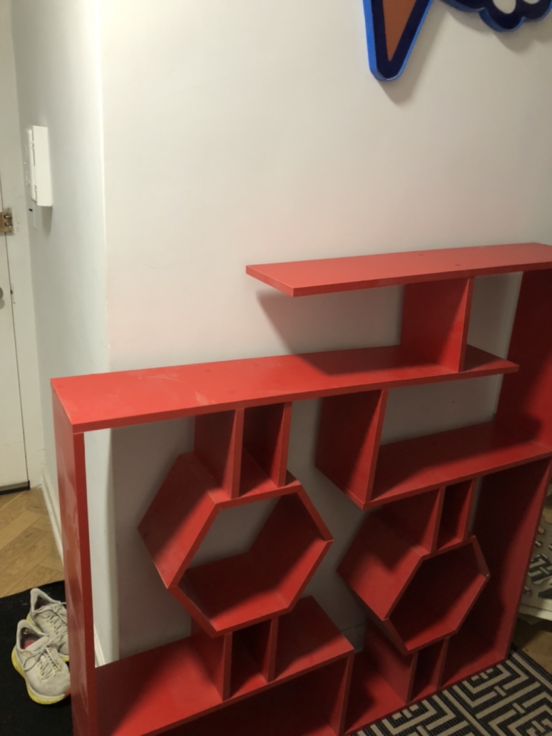 Red Hexagon Bookshelf - photo 3