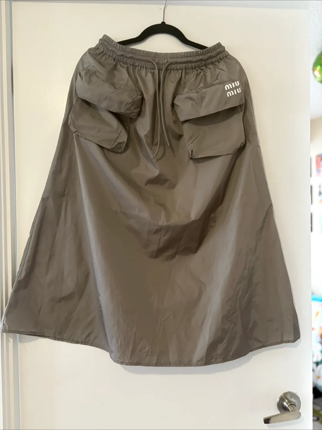 Miu Miu Grey Hooded Utility Vest and Skirt Set image indicator(2)