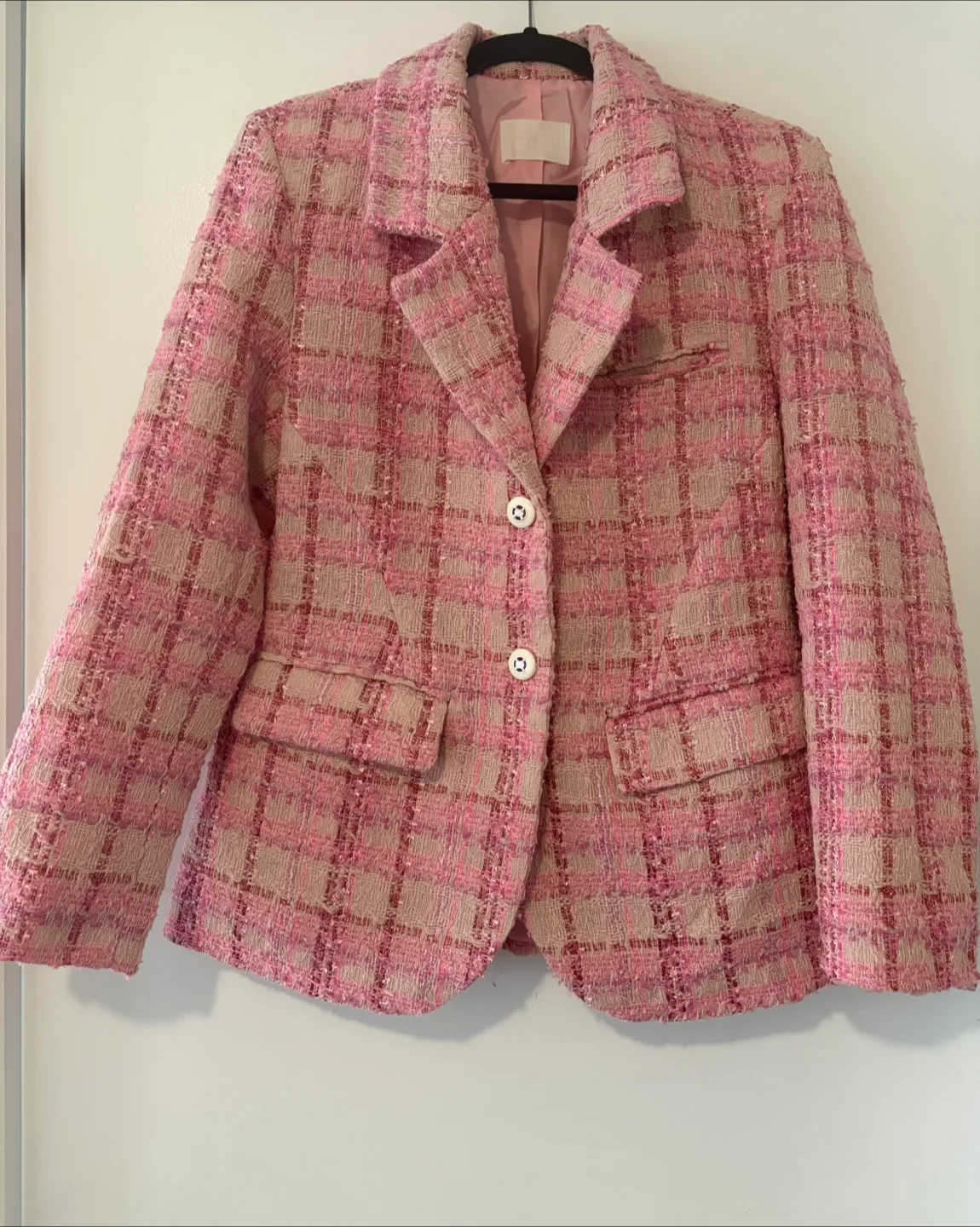 Pink Tweed Blazer Jacket (Chanel Inspired) thumbnail
