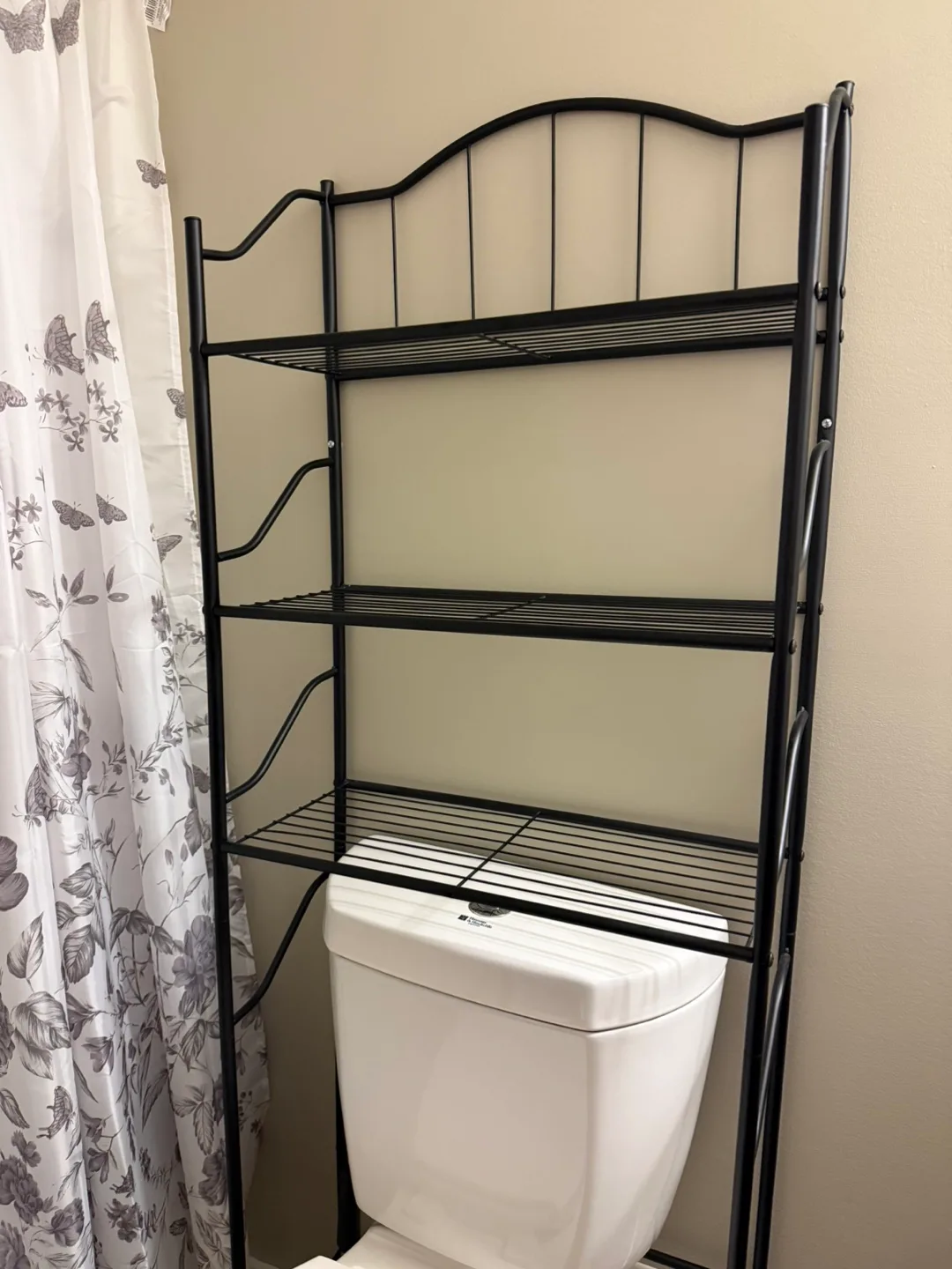 🥕Black Metal Over-Toilet Bathroom Shelf Organizer image indicator(3)