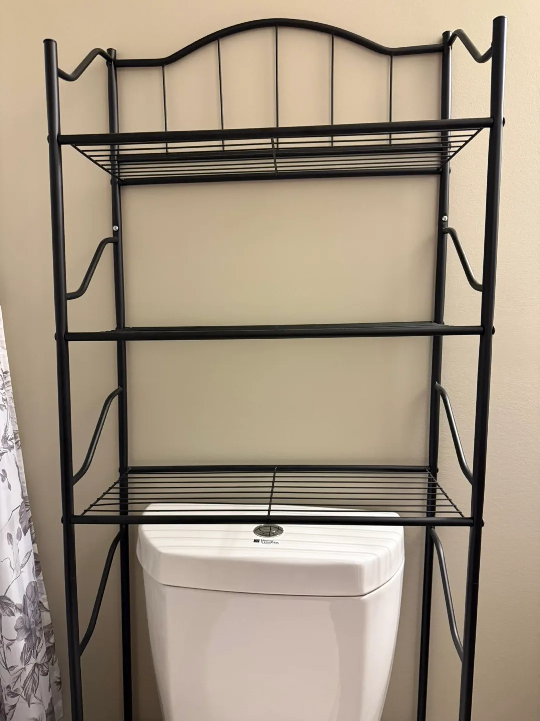 🥕Black Metal Over-Toilet Bathroom Shelf Organizer image indicator(4)