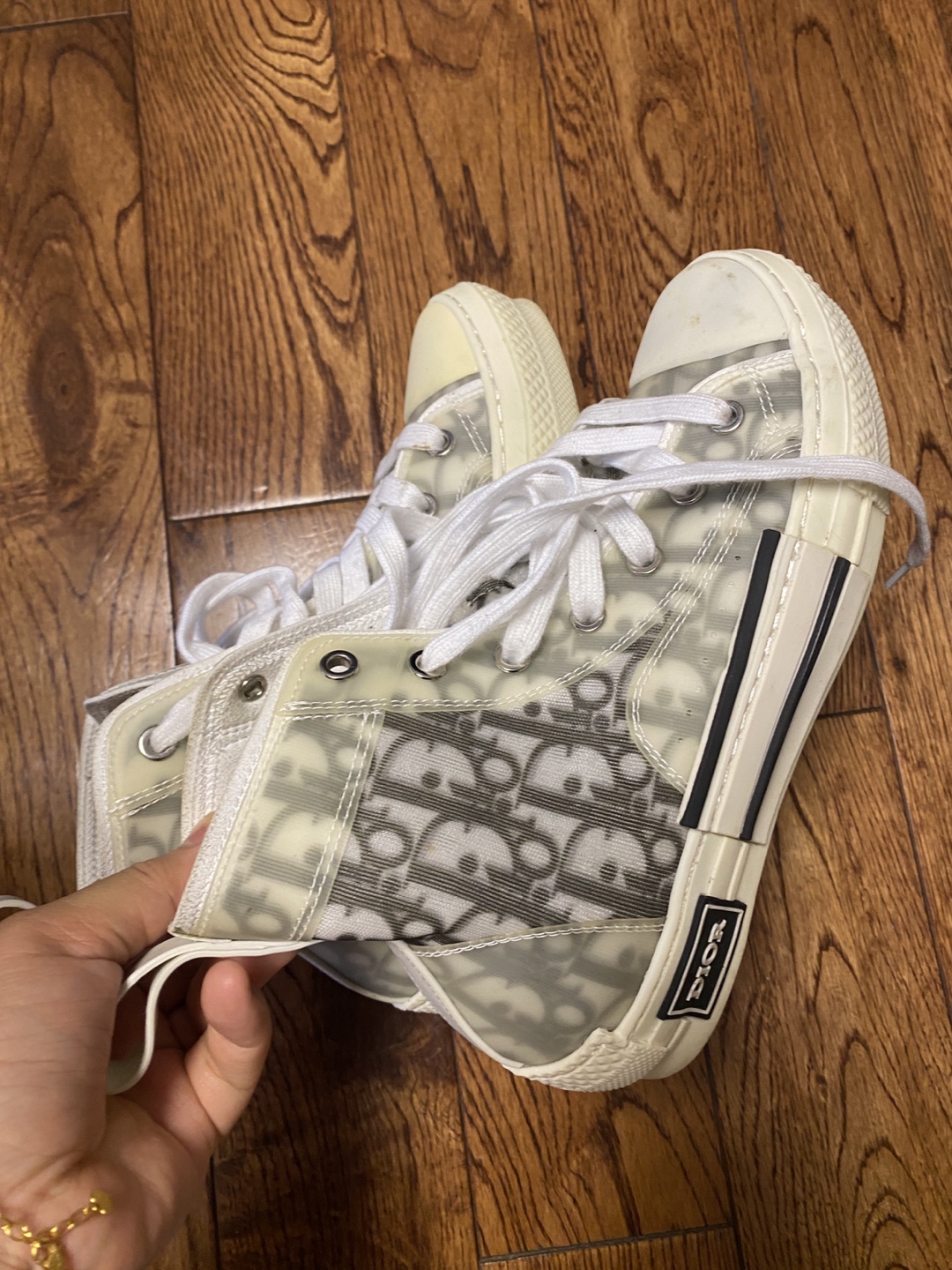 Dior Oblique Transparent High-Top Sneakers