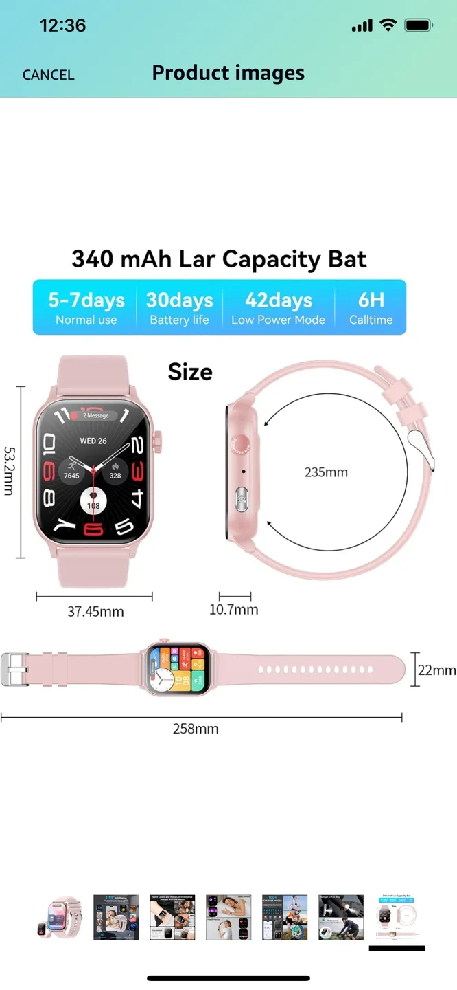Smartwatch with 1.95" HD AMOLED Display image indicator(8)