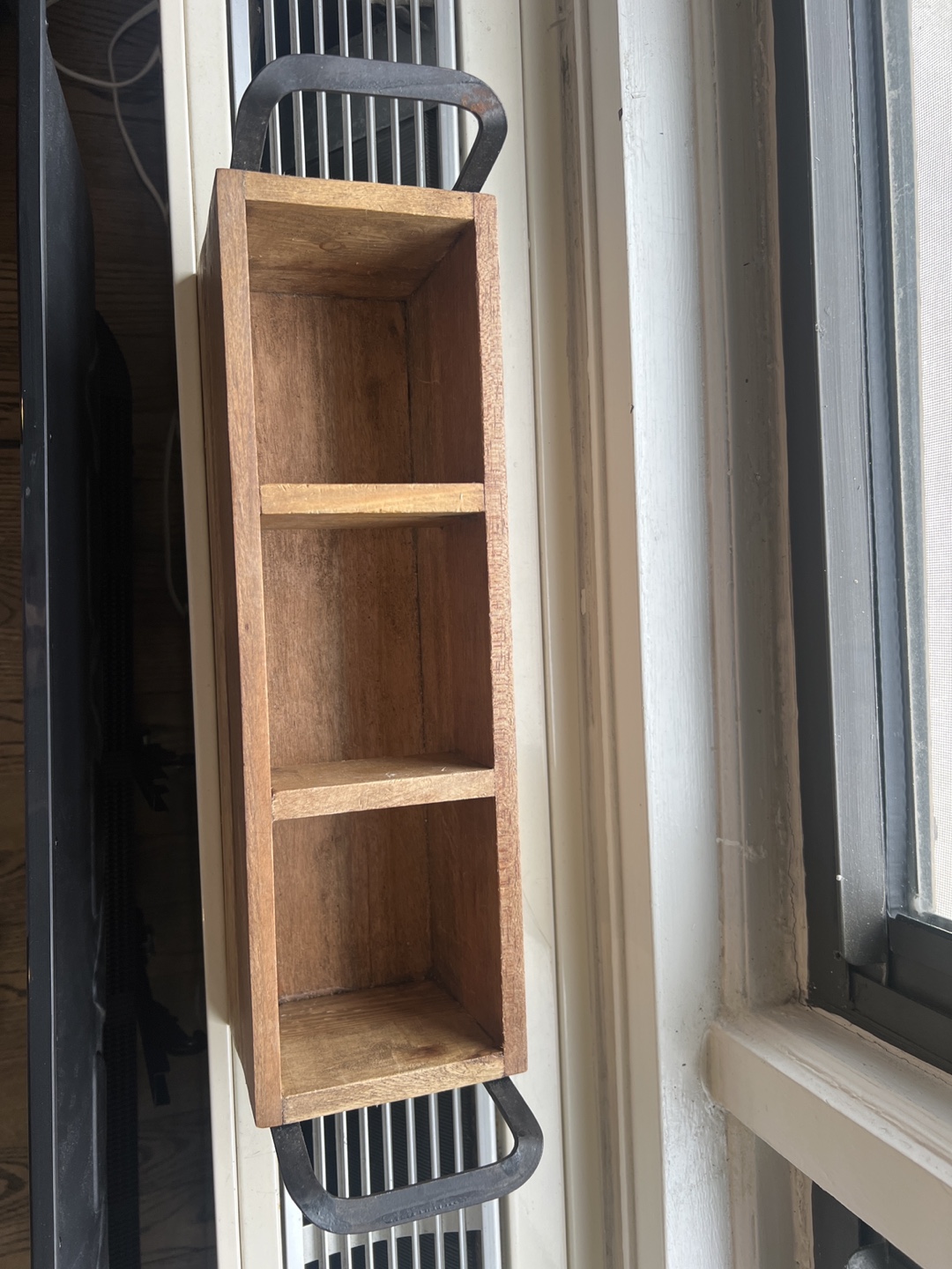 Wooden Organizer with Metal Handles - photo 2