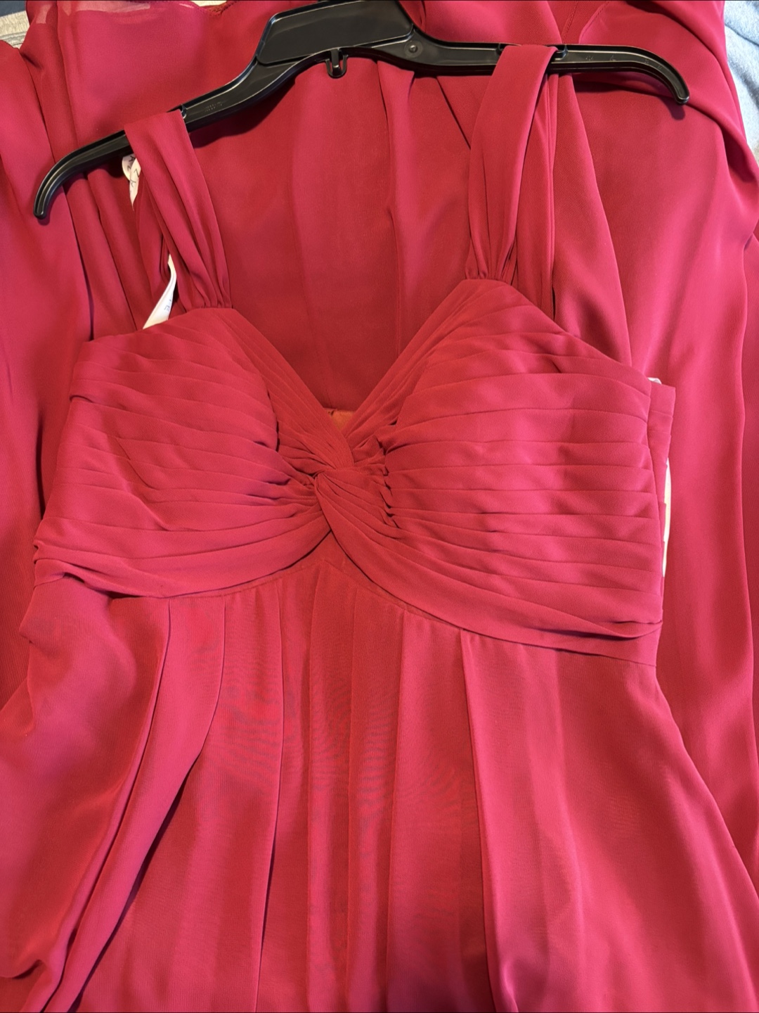 Azazie Burgundy Maxi Bridesmaid Dress - photo 5