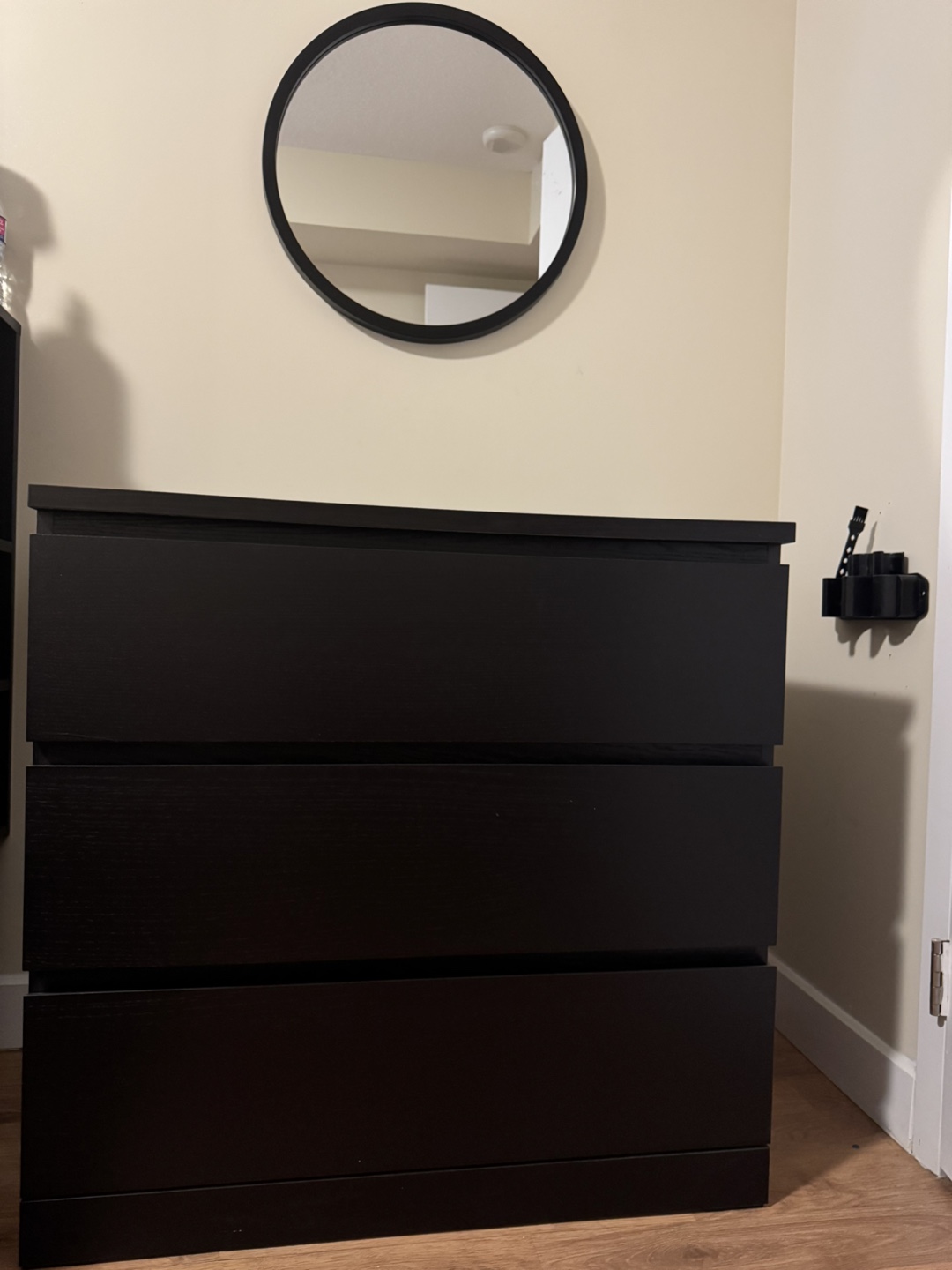 IKEA MALM 3-Drawer Chest - Black-Brown - photo 2
